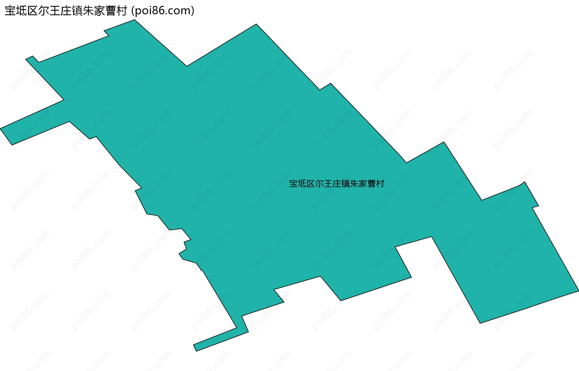 宝坻区尔王庄镇朱家曹村边界地图