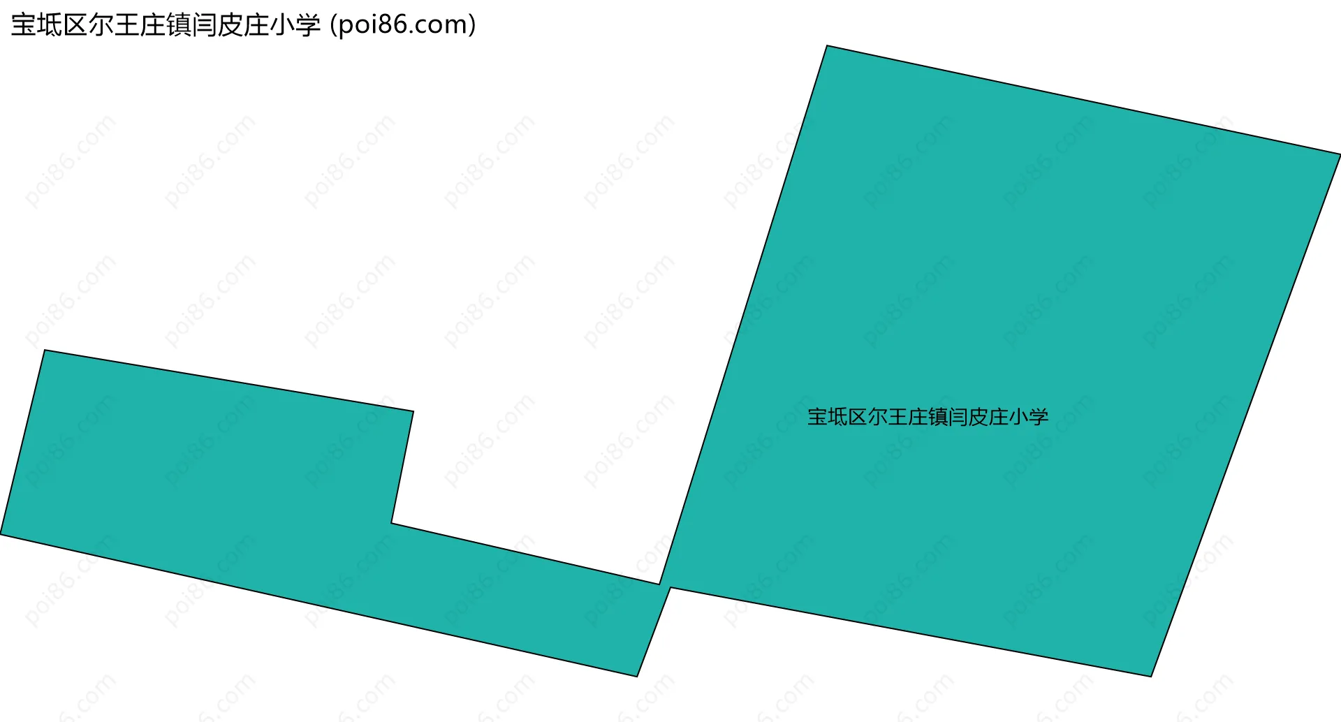 宝坻区尔王庄镇闫皮庄小学边界地图