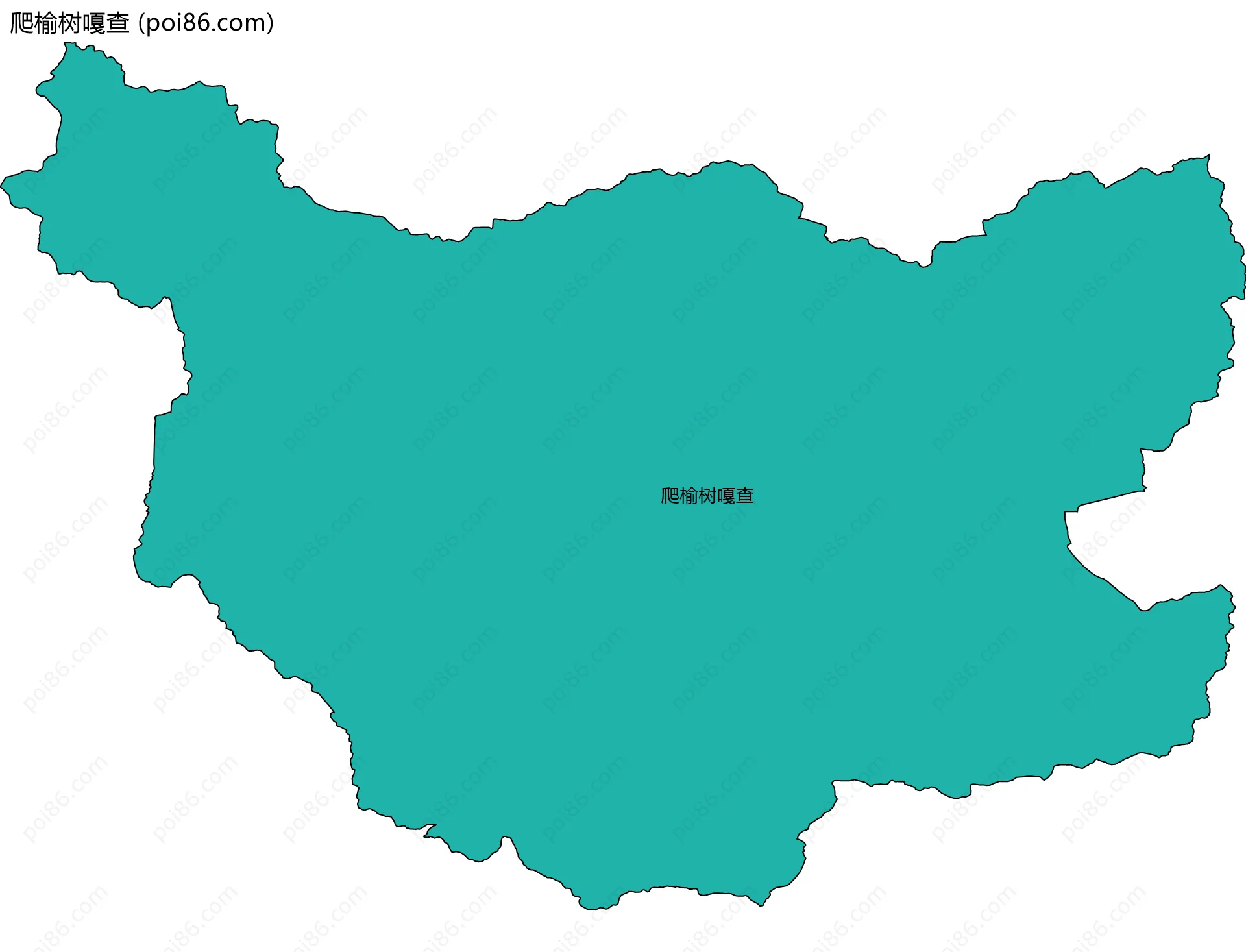 爬榆树嘎查边界地图