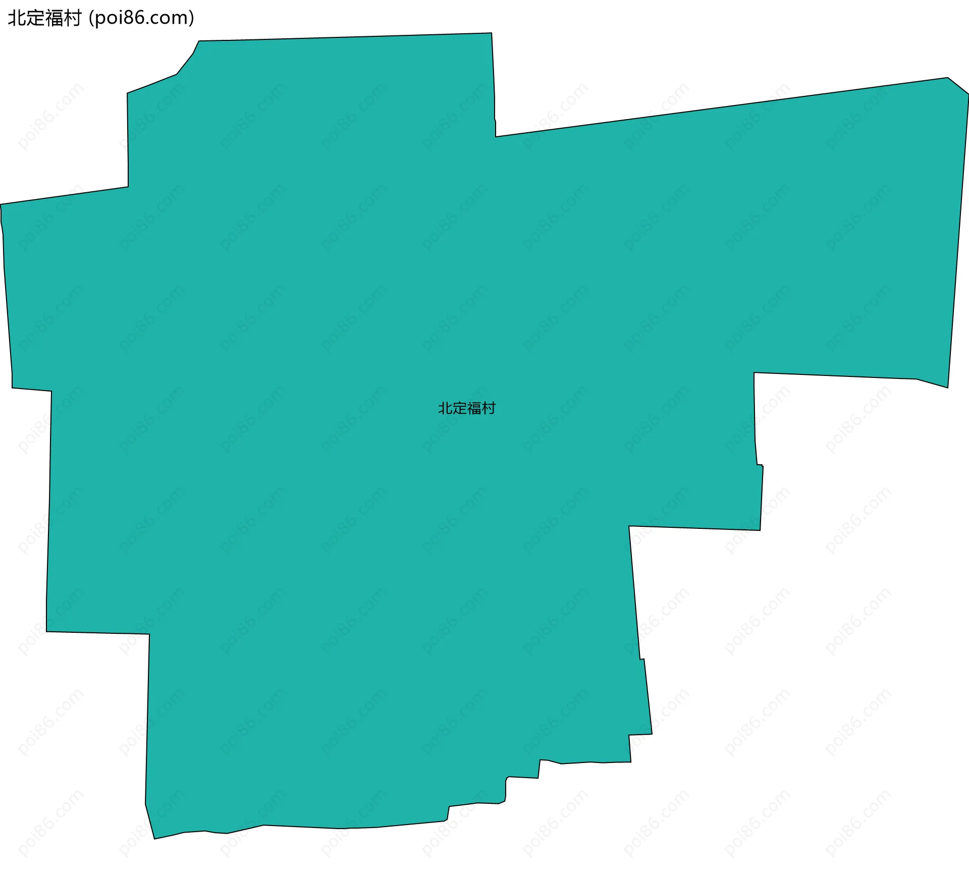 北定福村边界地图