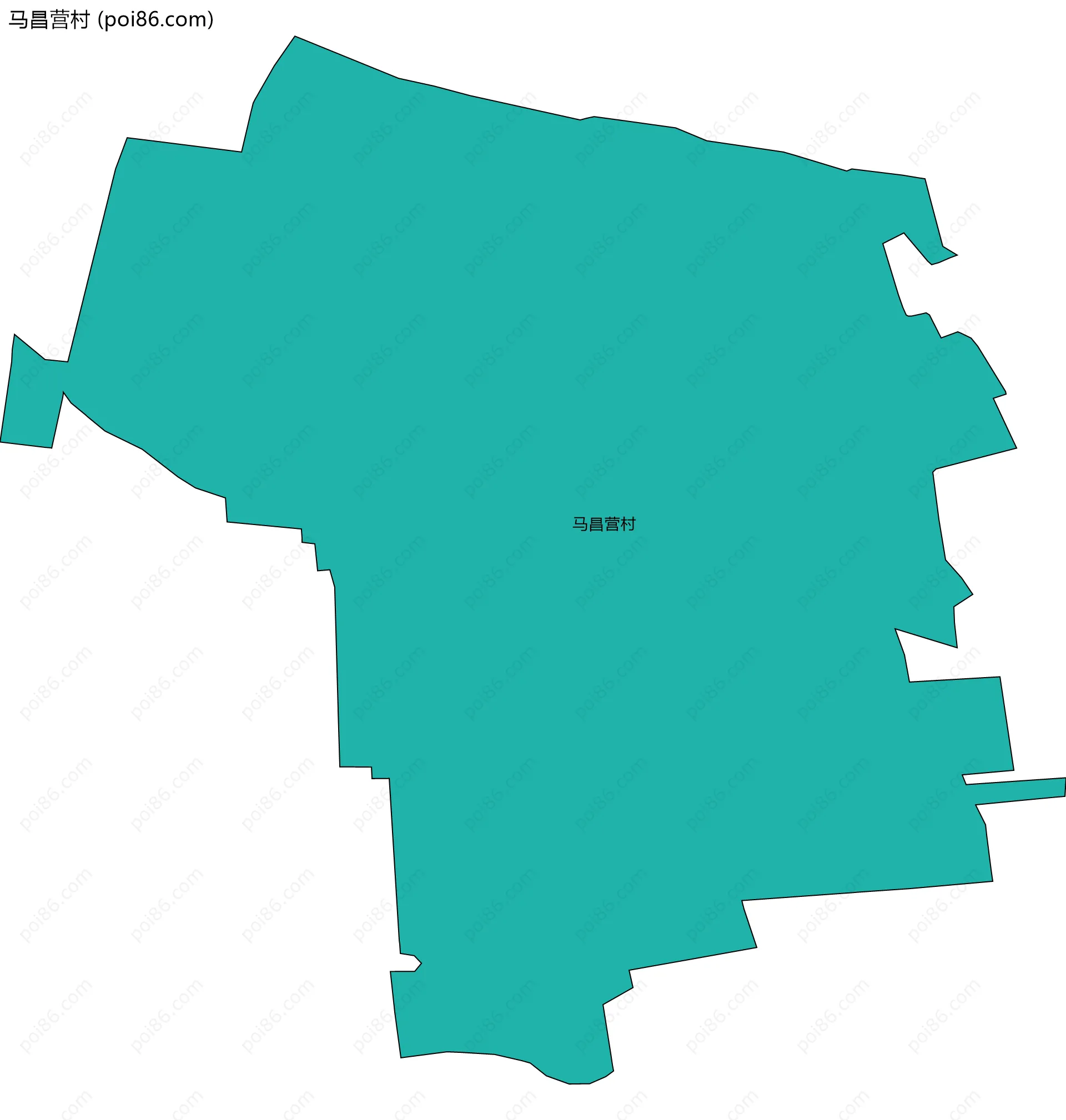 马昌营村边界地图