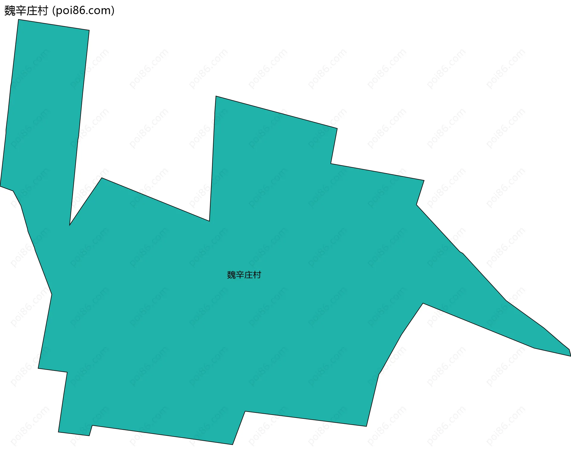 魏辛庄村边界地图