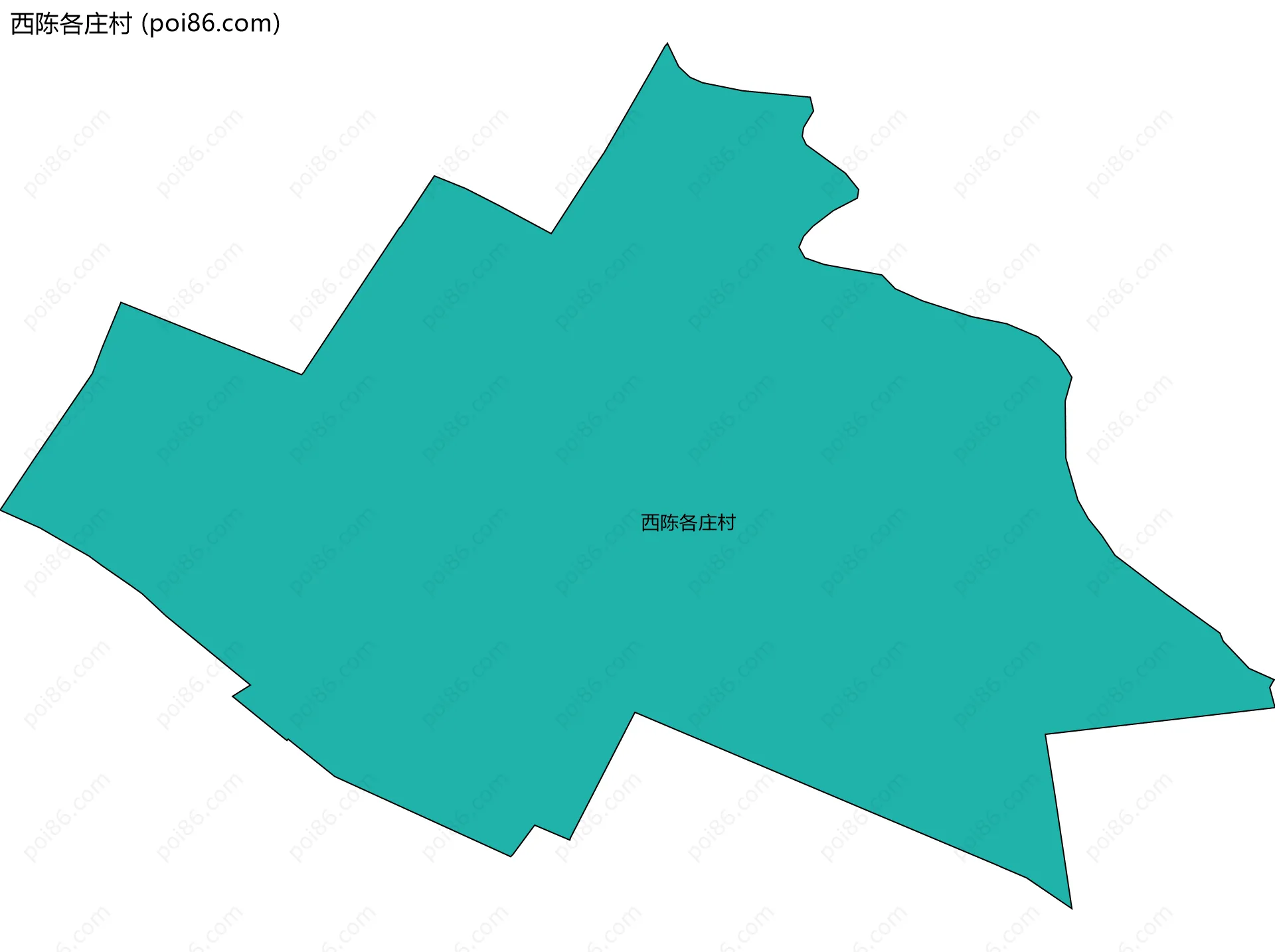 西陈各庄村边界地图