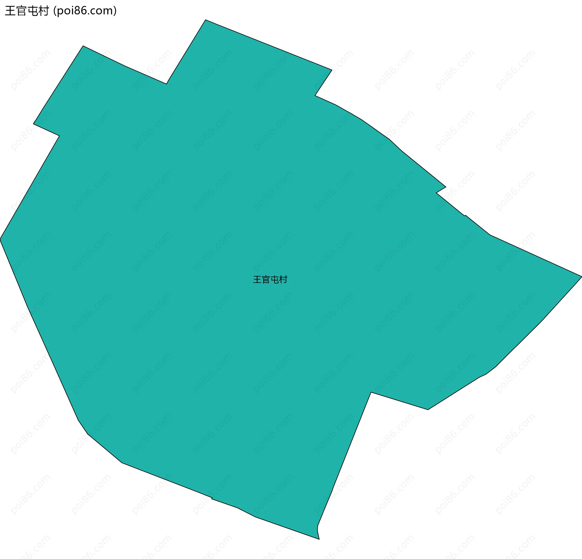 王官屯村边界地图