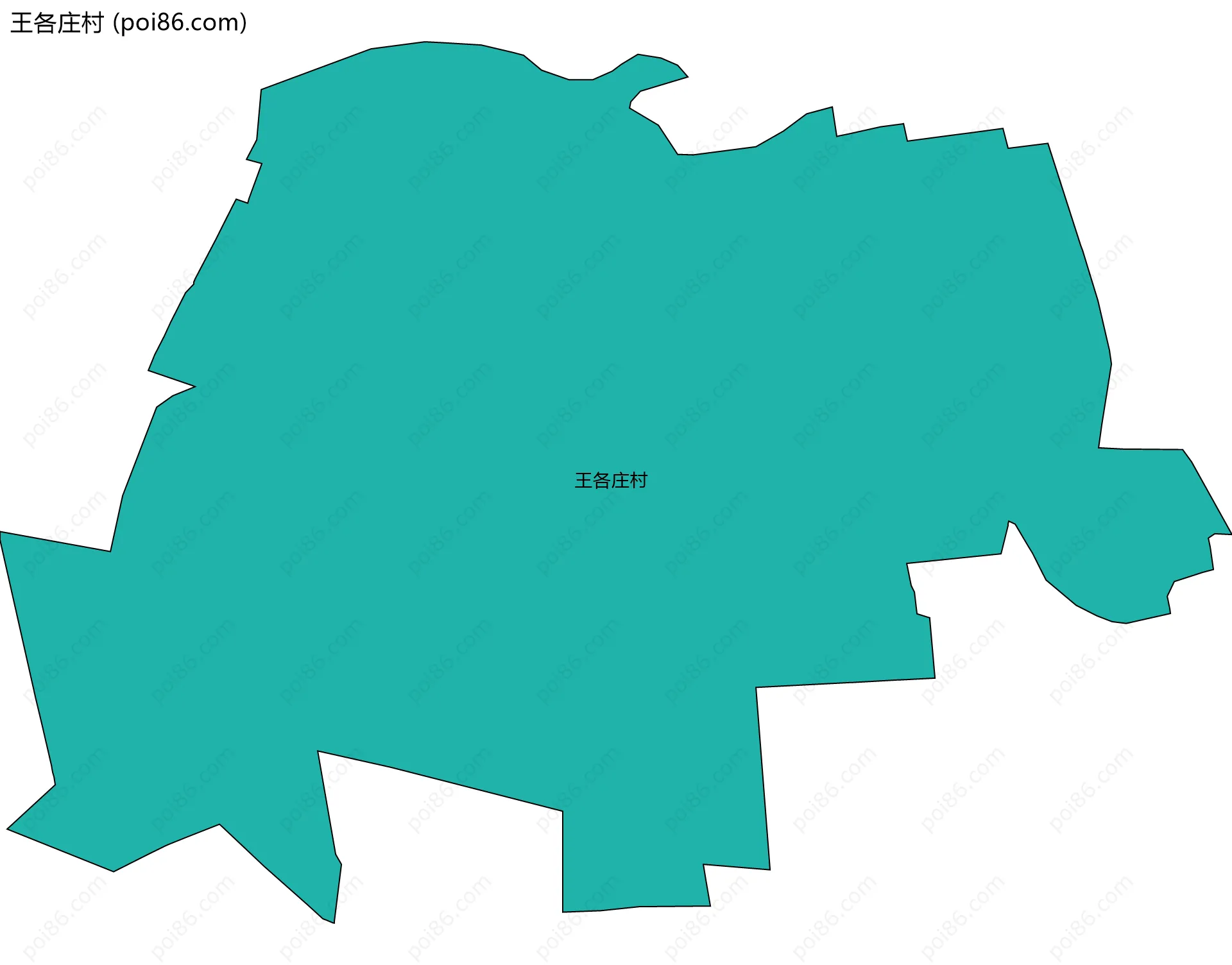 王各庄村边界地图