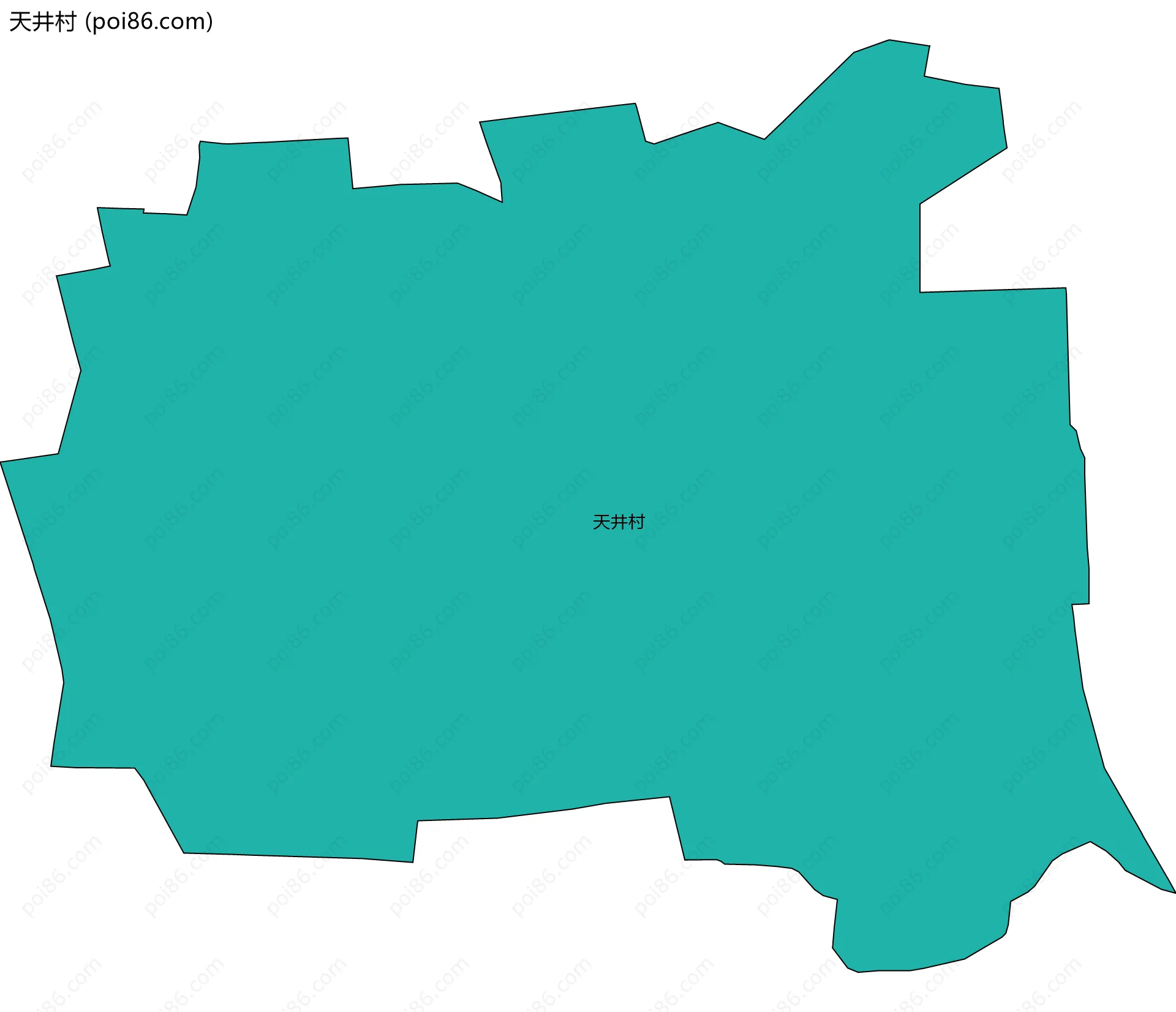 天井村边界地图