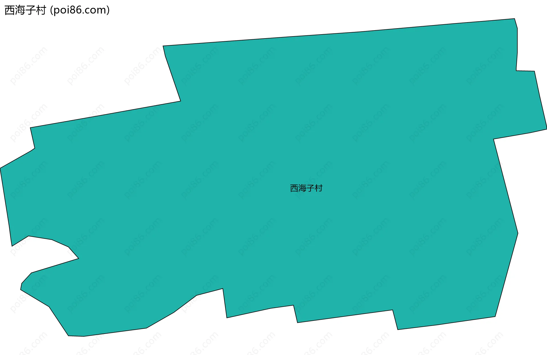 西海子村边界地图