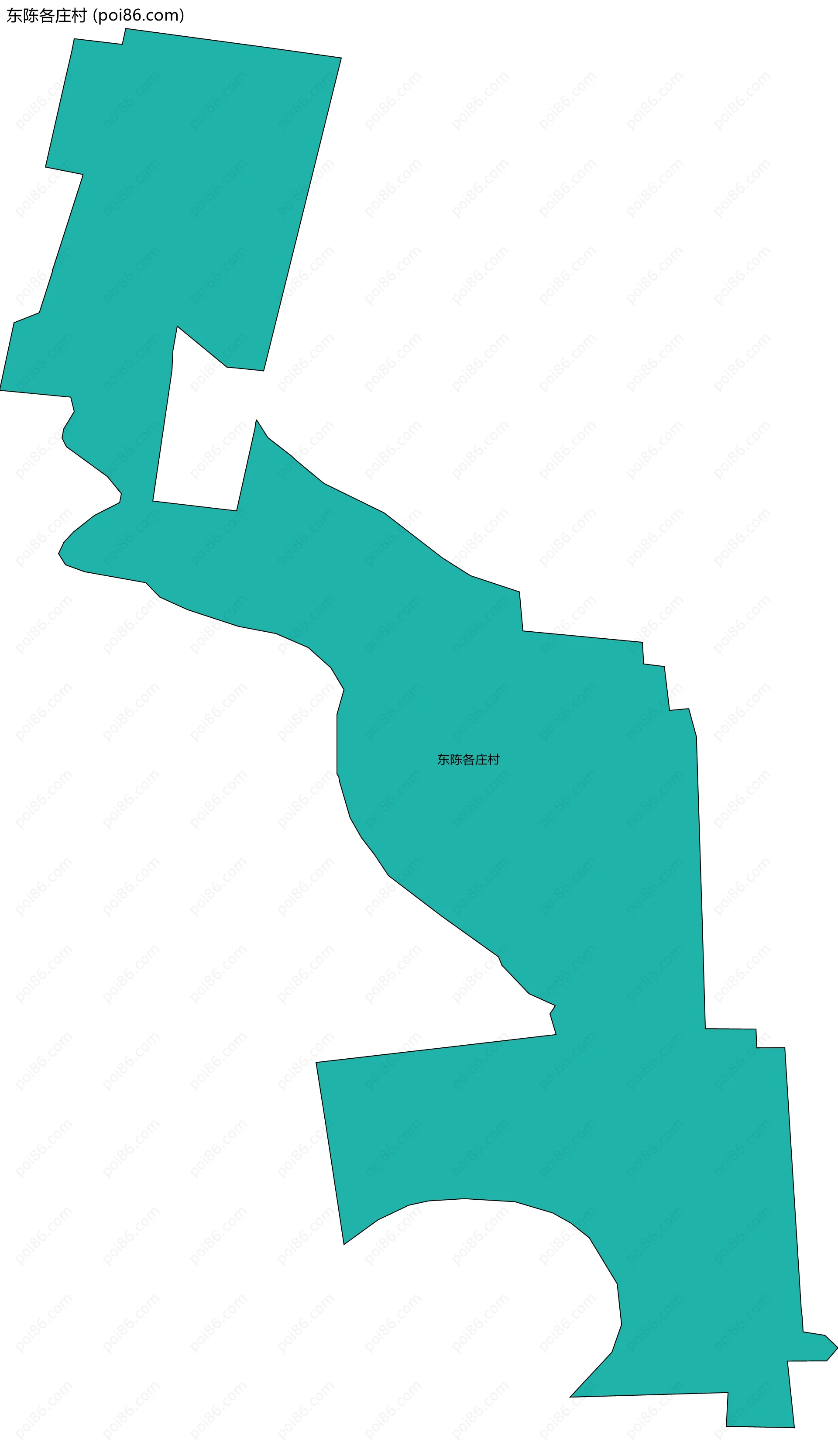 东陈各庄村边界地图