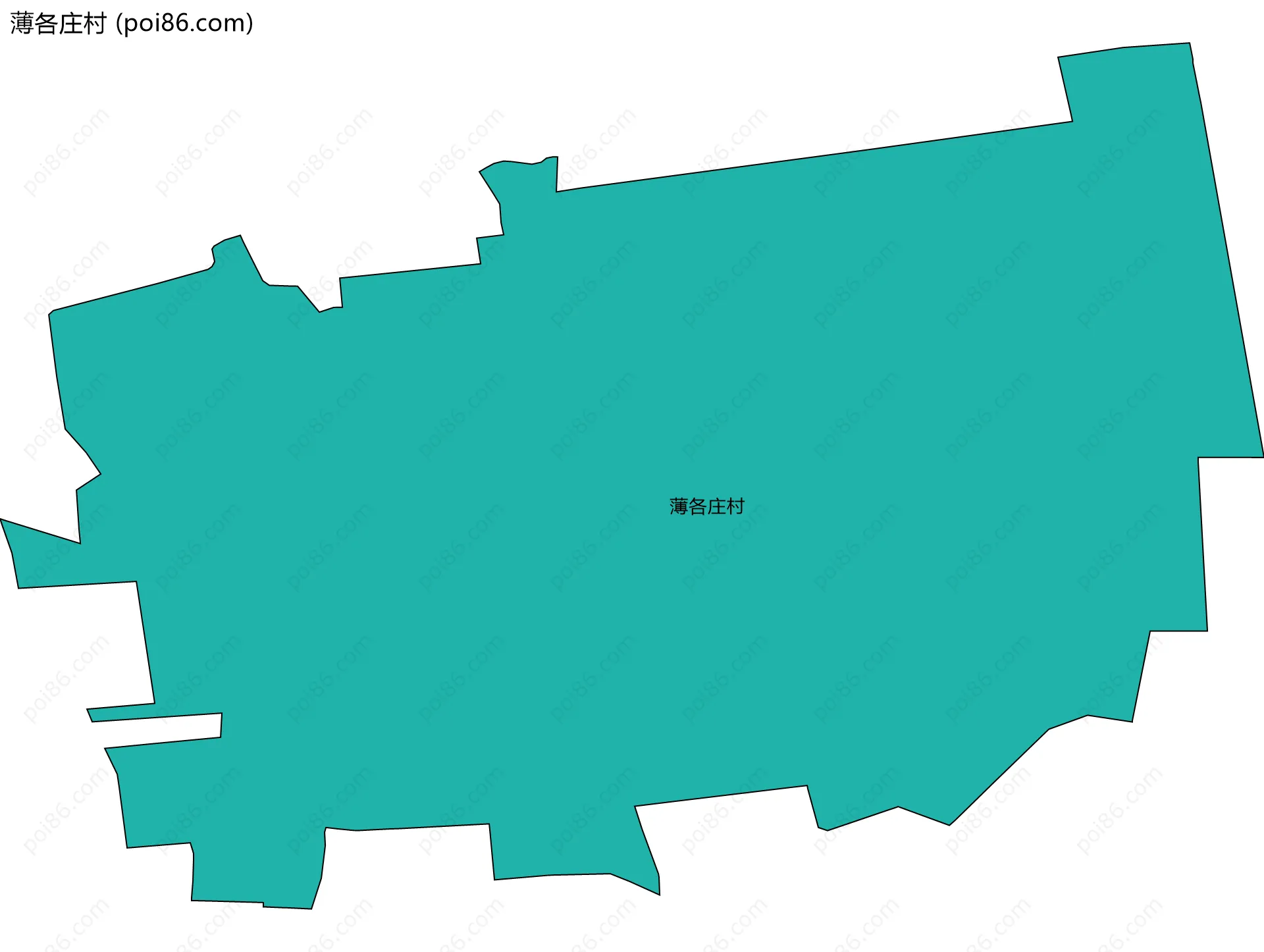 薄各庄村边界地图