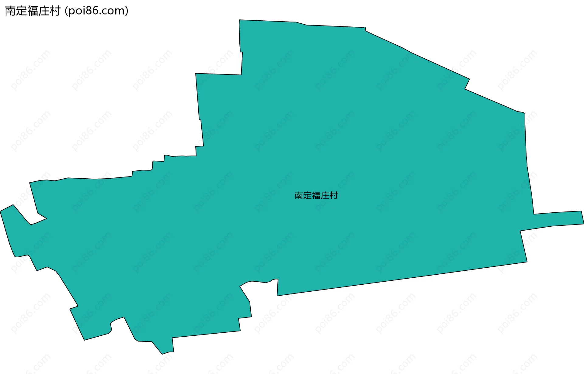 南定福庄村边界地图