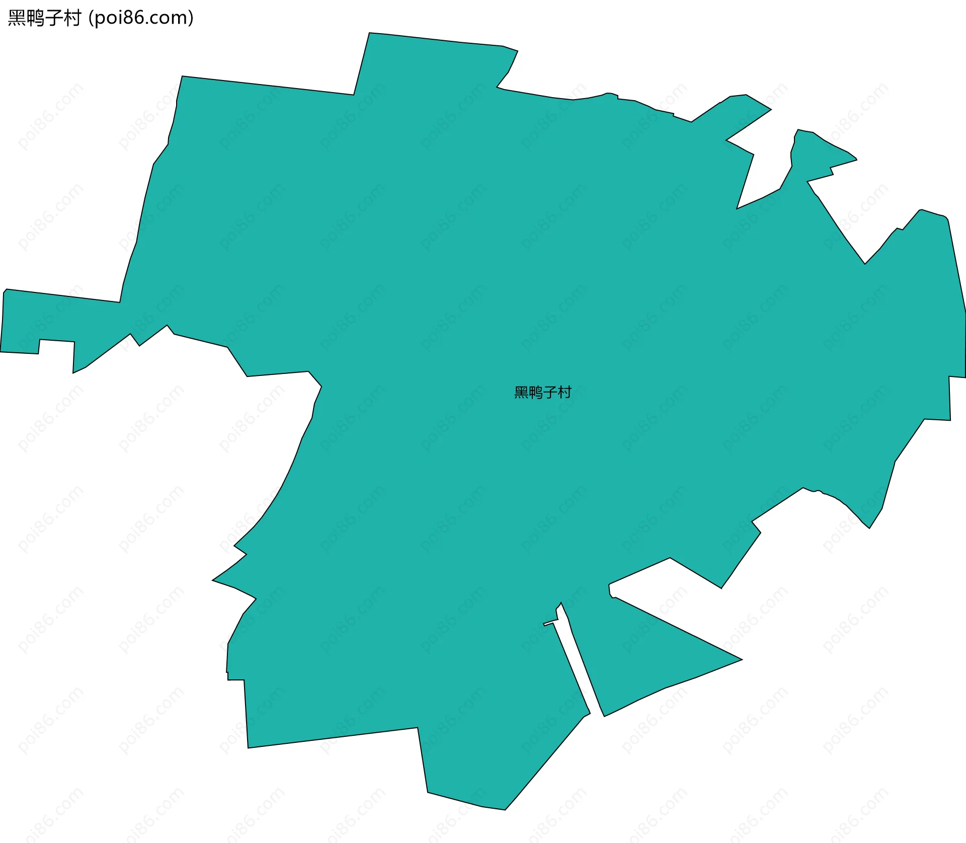 黑鸭子村边界地图