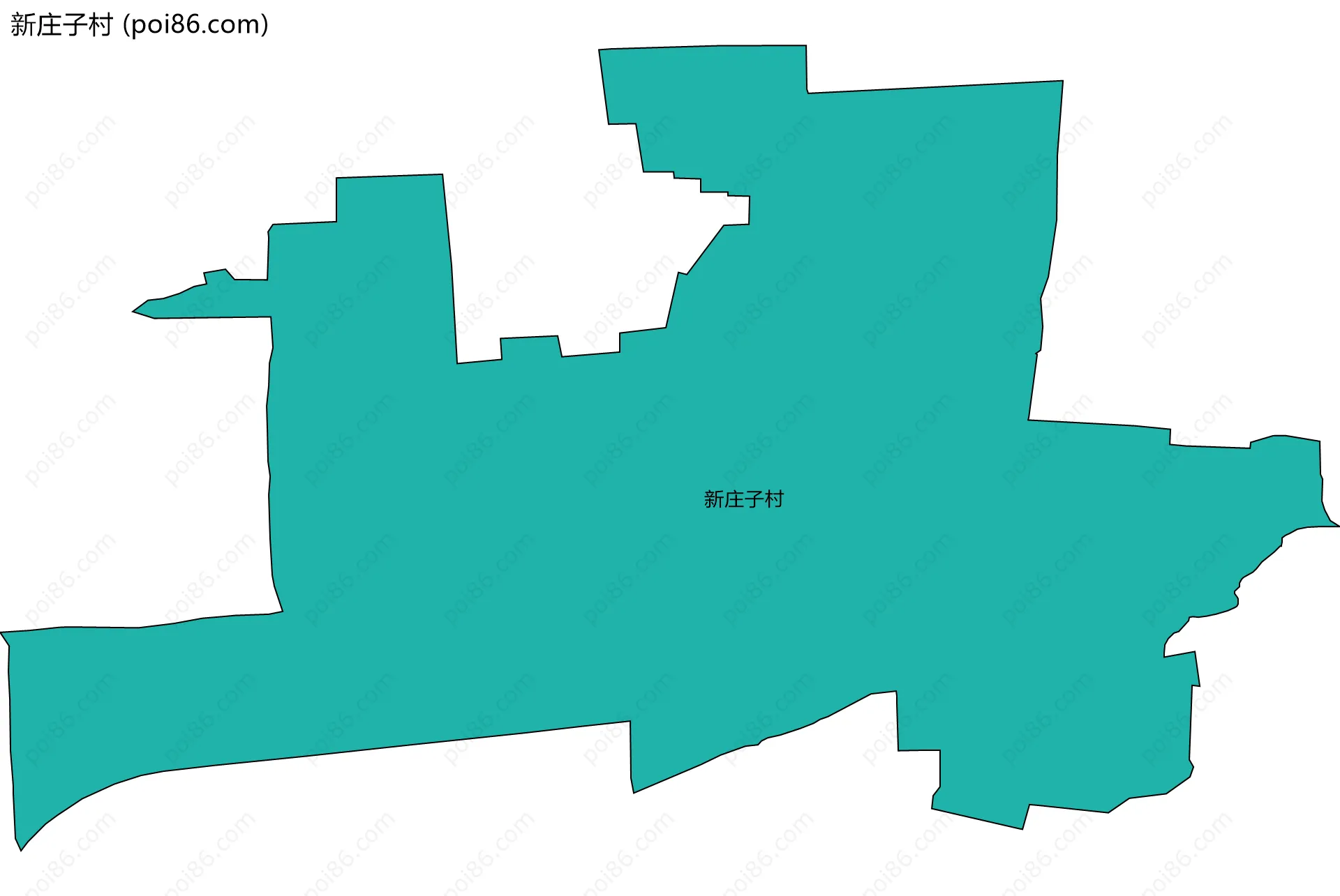 新庄子村边界地图