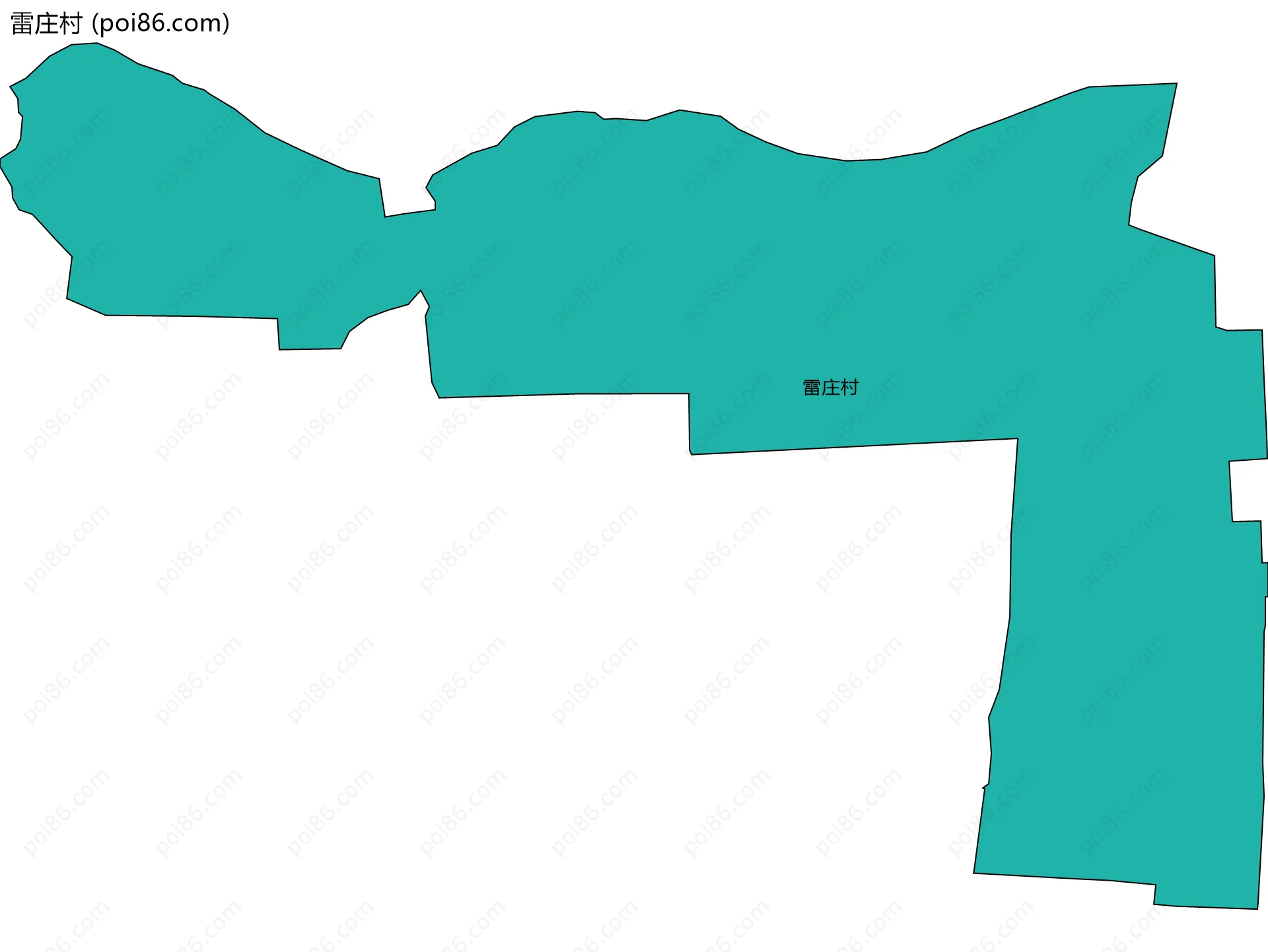 雷庄村边界地图