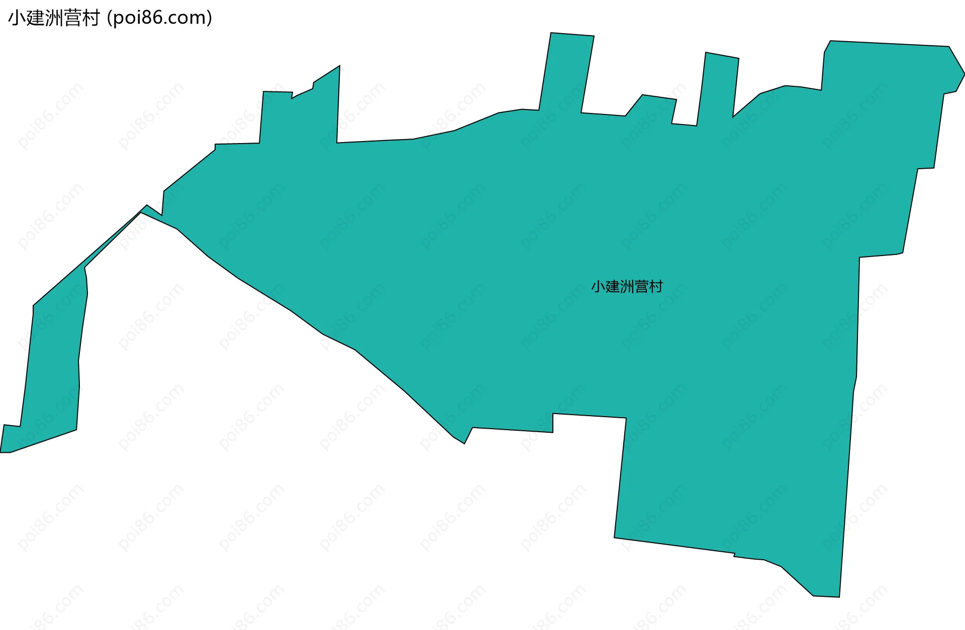 小建洲营村边界地图
