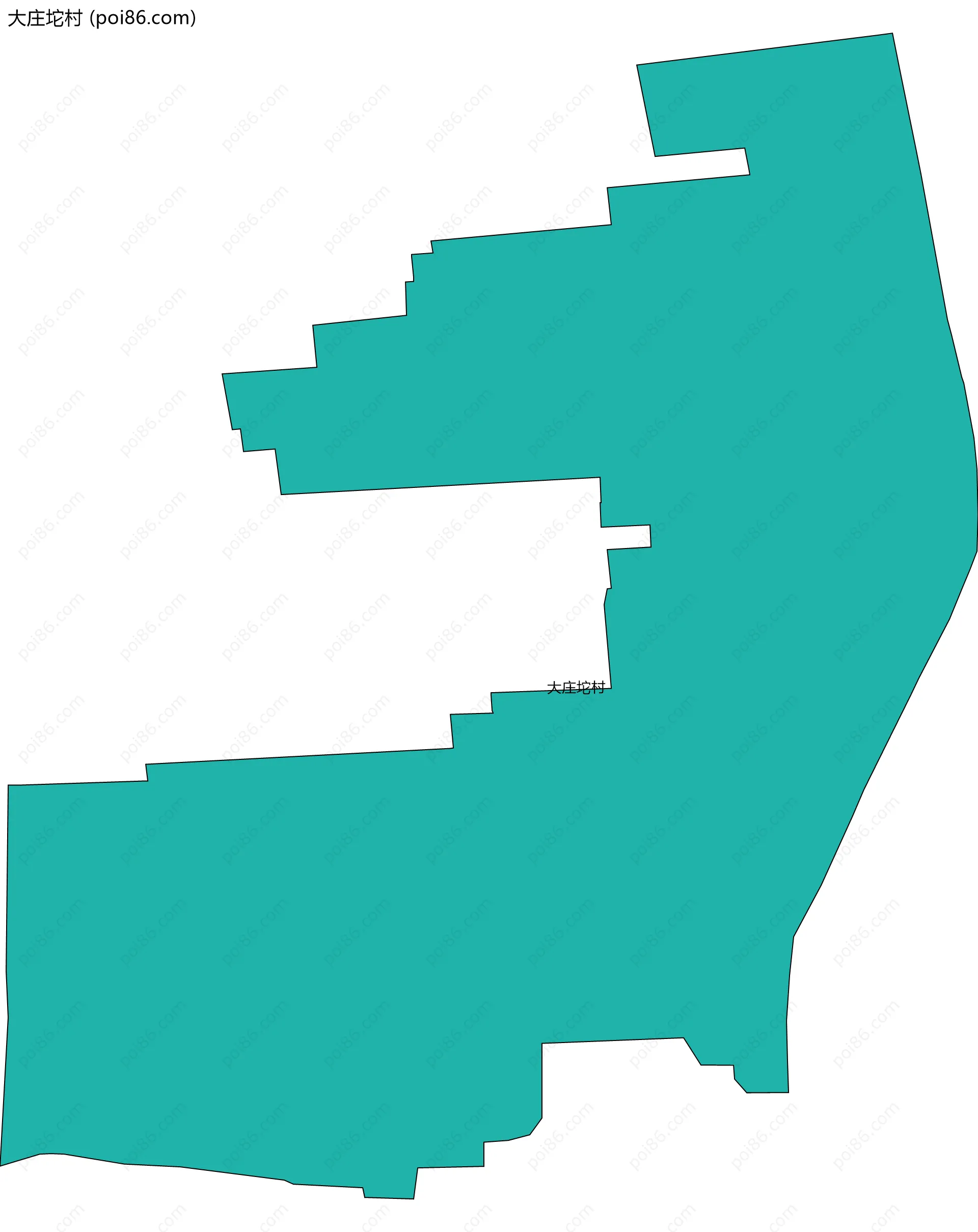 大庄坨村边界地图