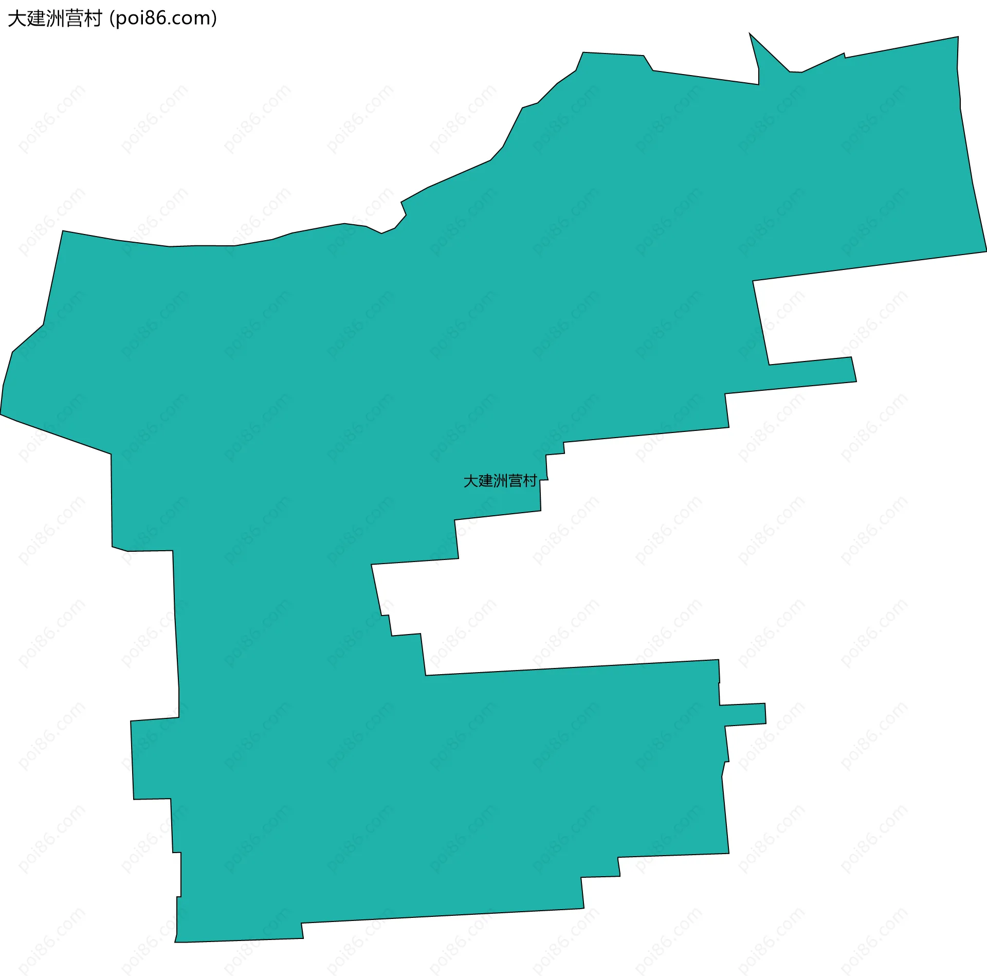 大建洲营村边界地图