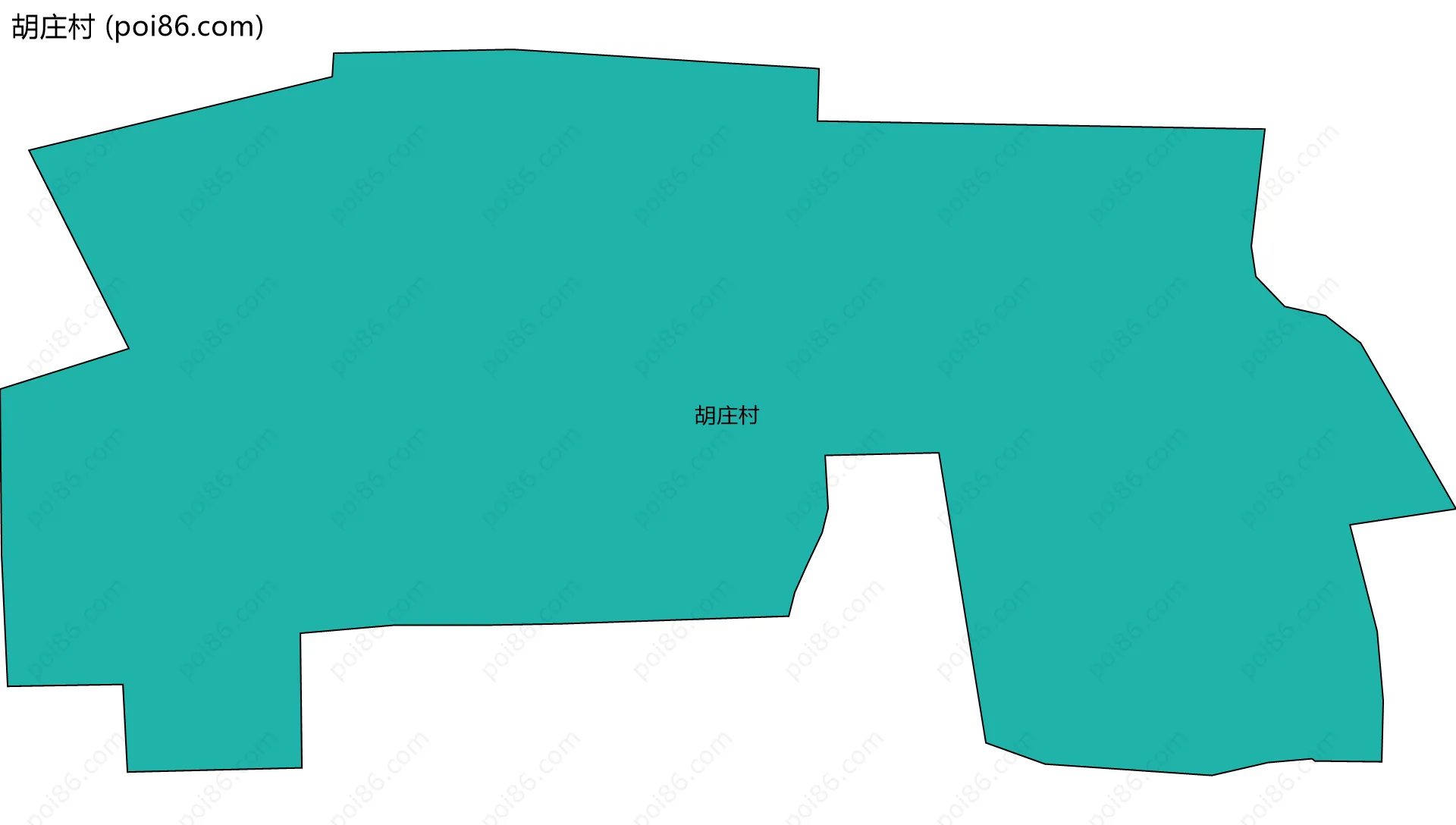 胡庄村边界地图