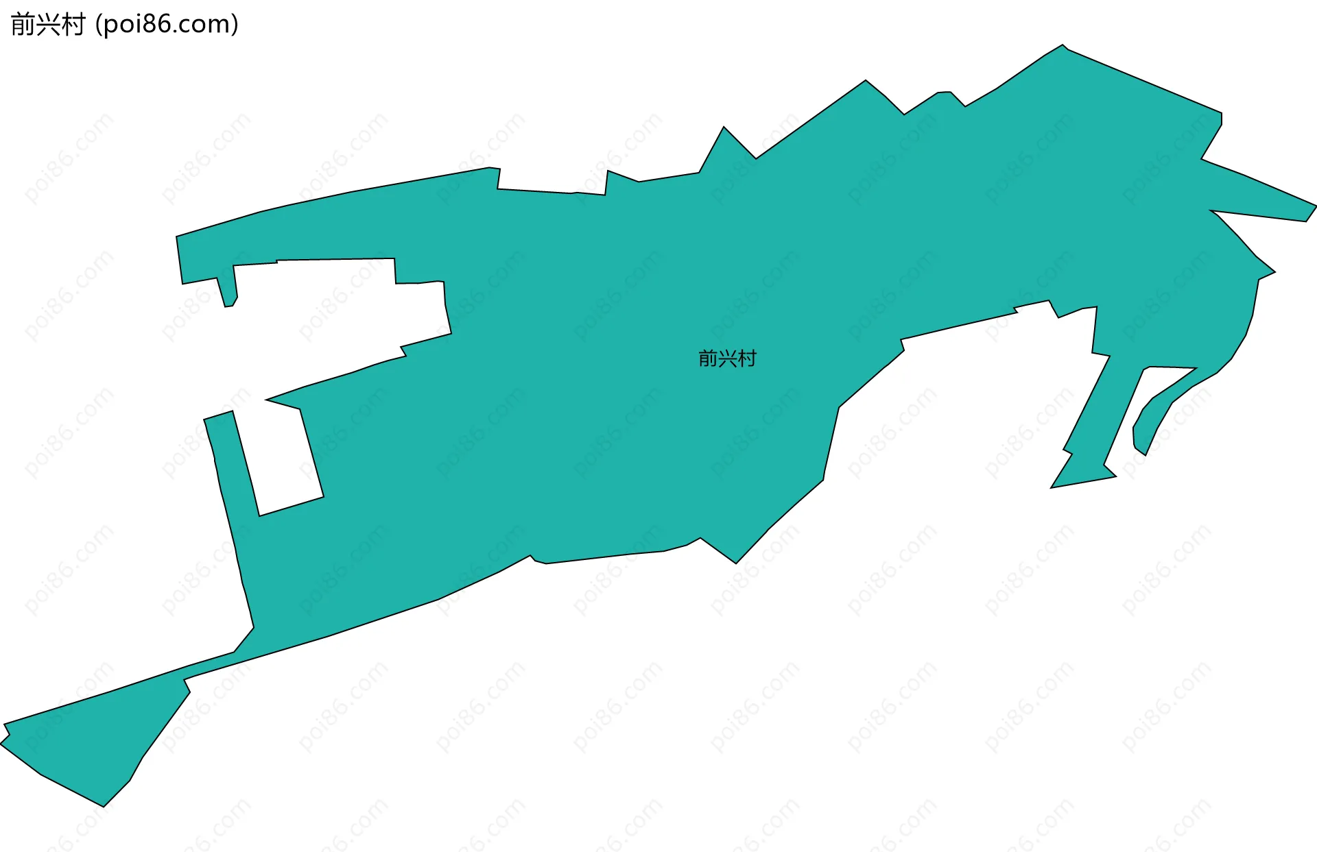 前兴村边界地图