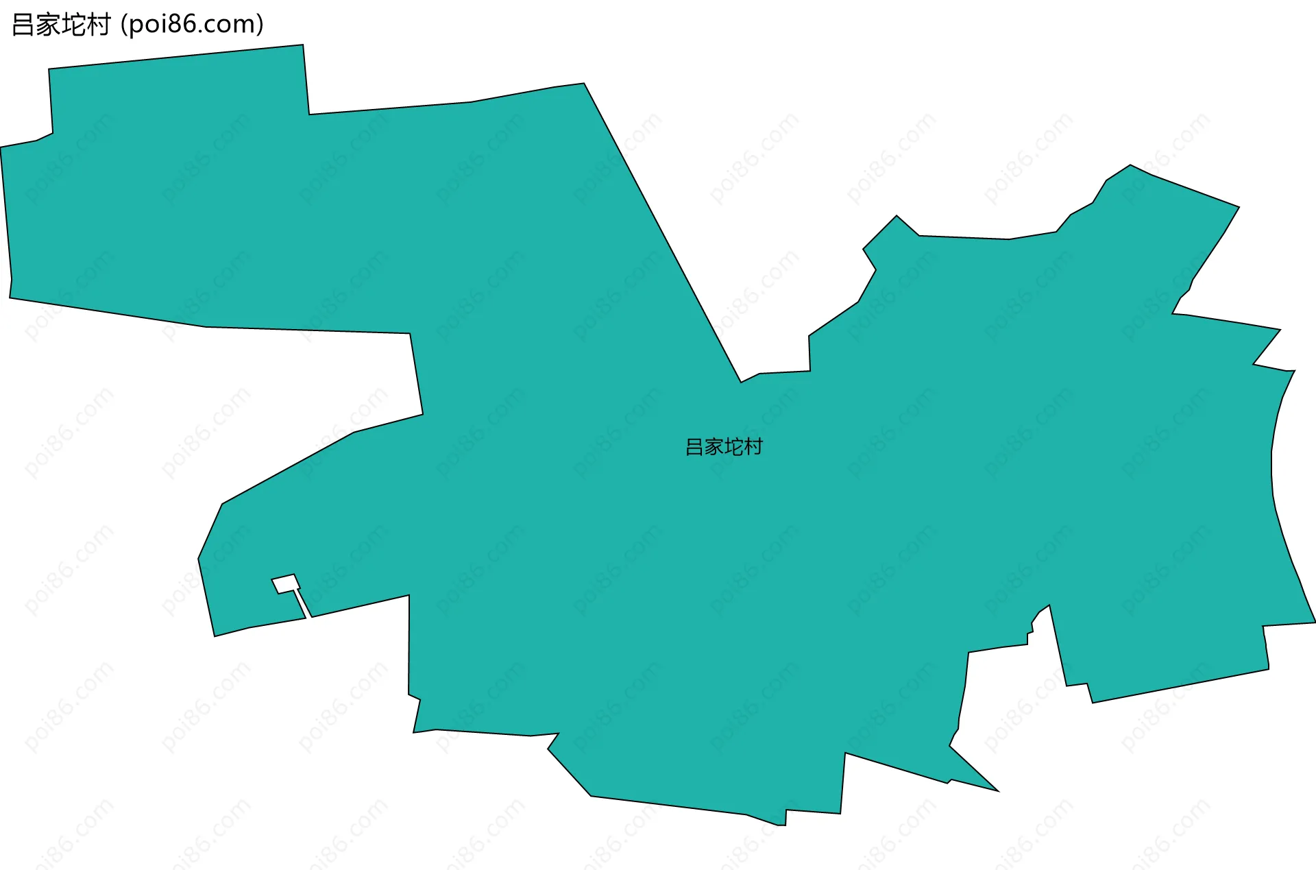 吕家坨村边界地图