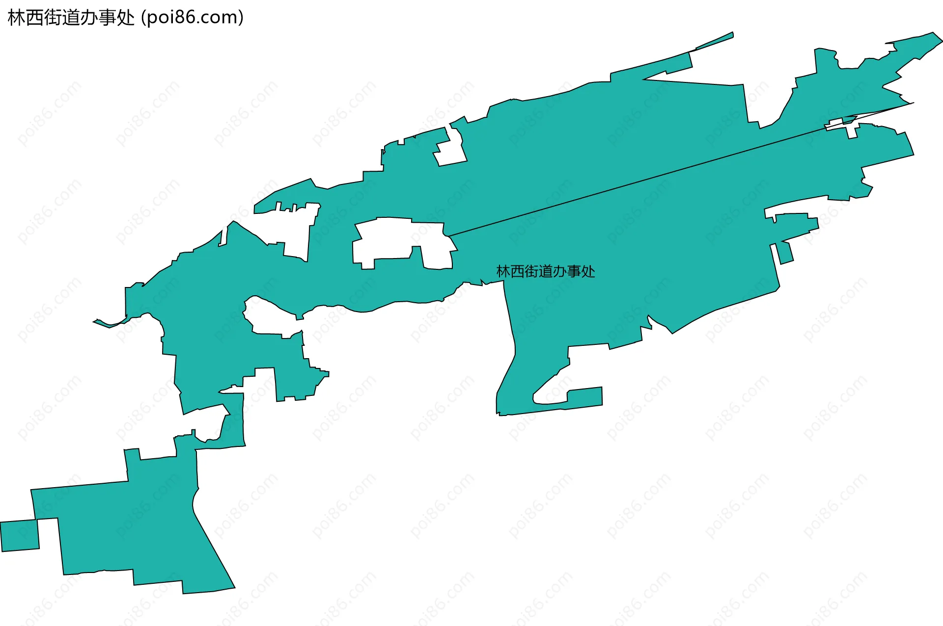 林西街道办事处边界地图