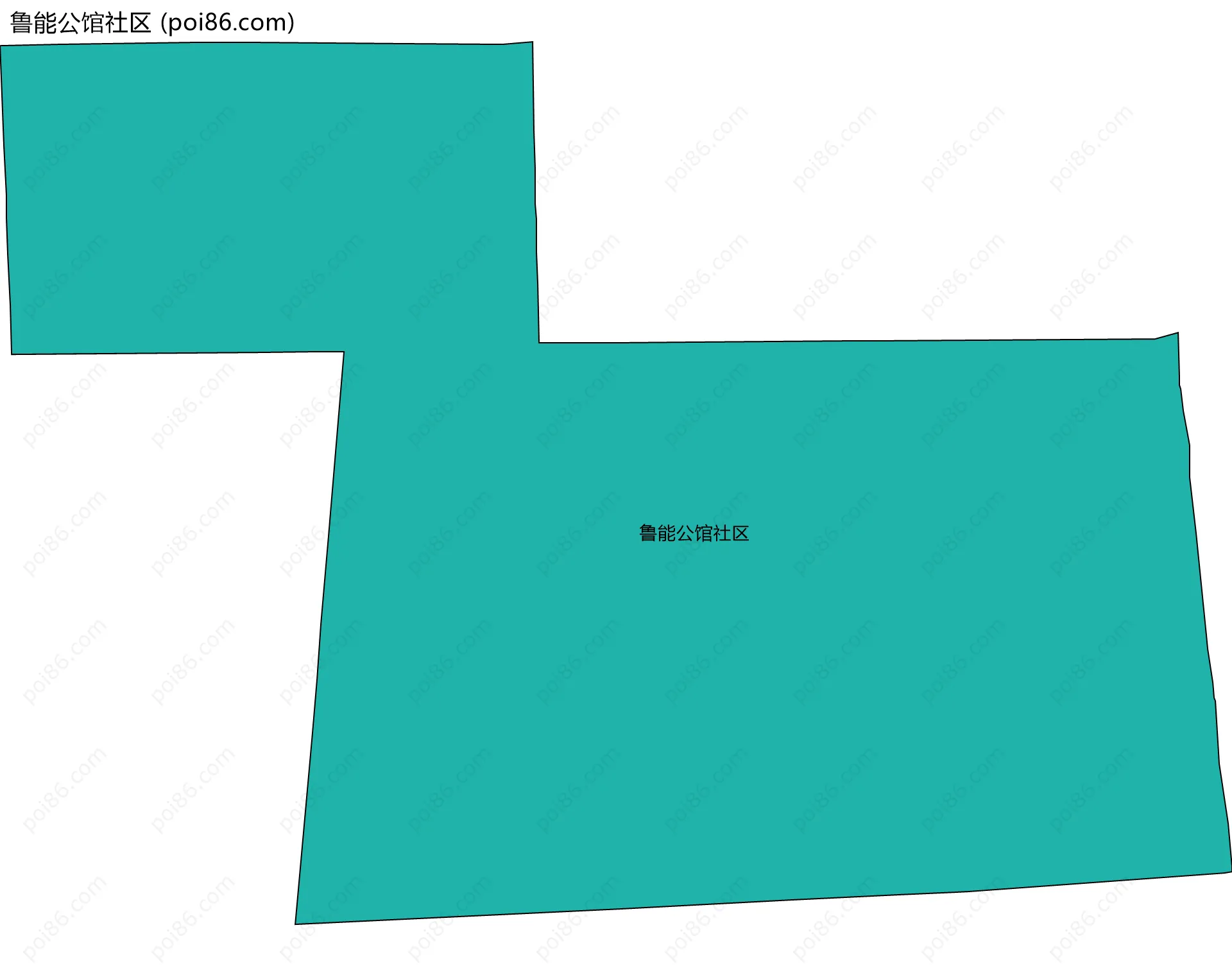 鲁能公馆社区边界地图