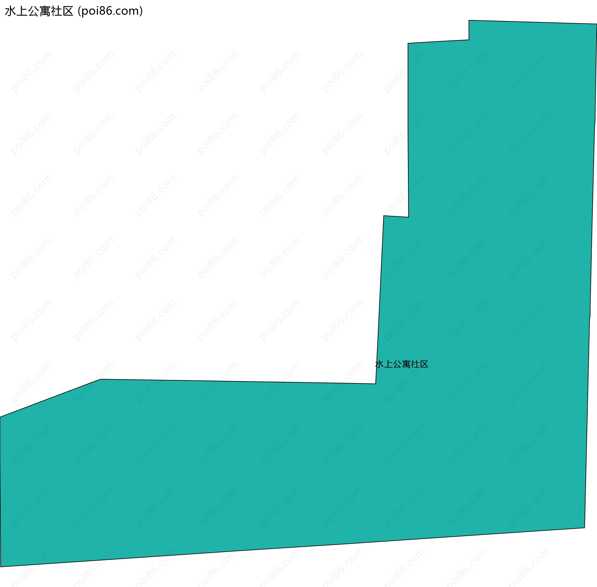 水上公寓社区边界地图