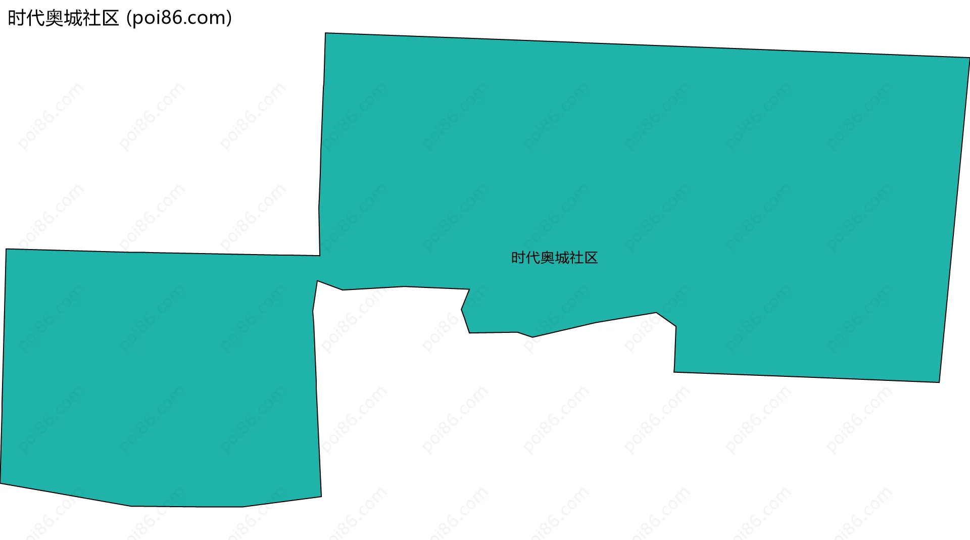 时代奥城社区边界地图