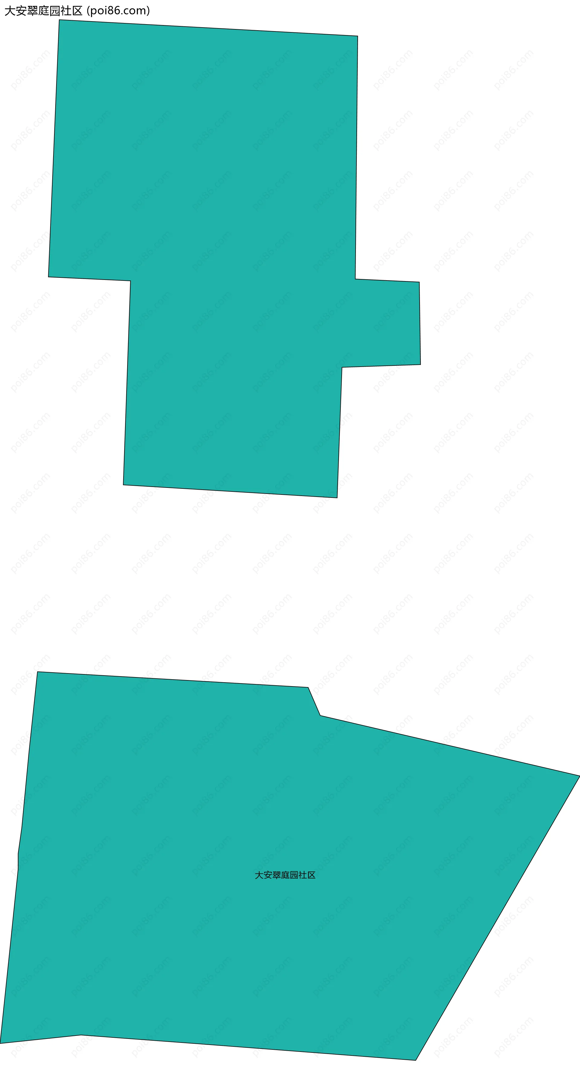 大安翠庭园社区边界地图