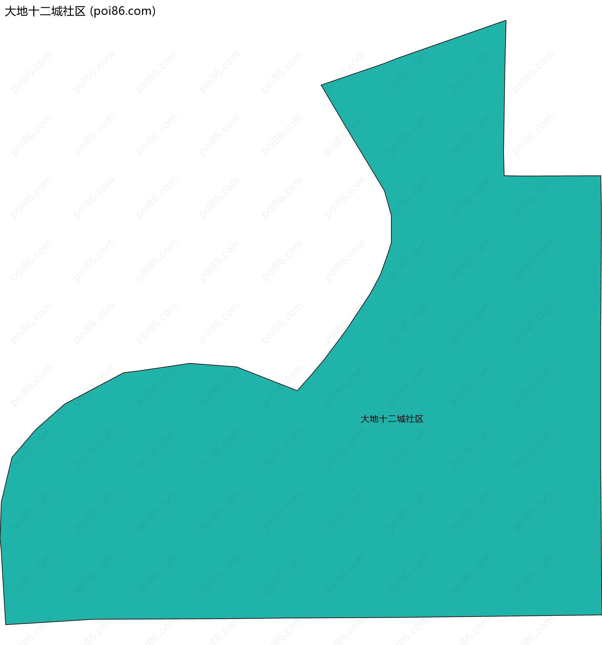 大地十二城社区边界地图