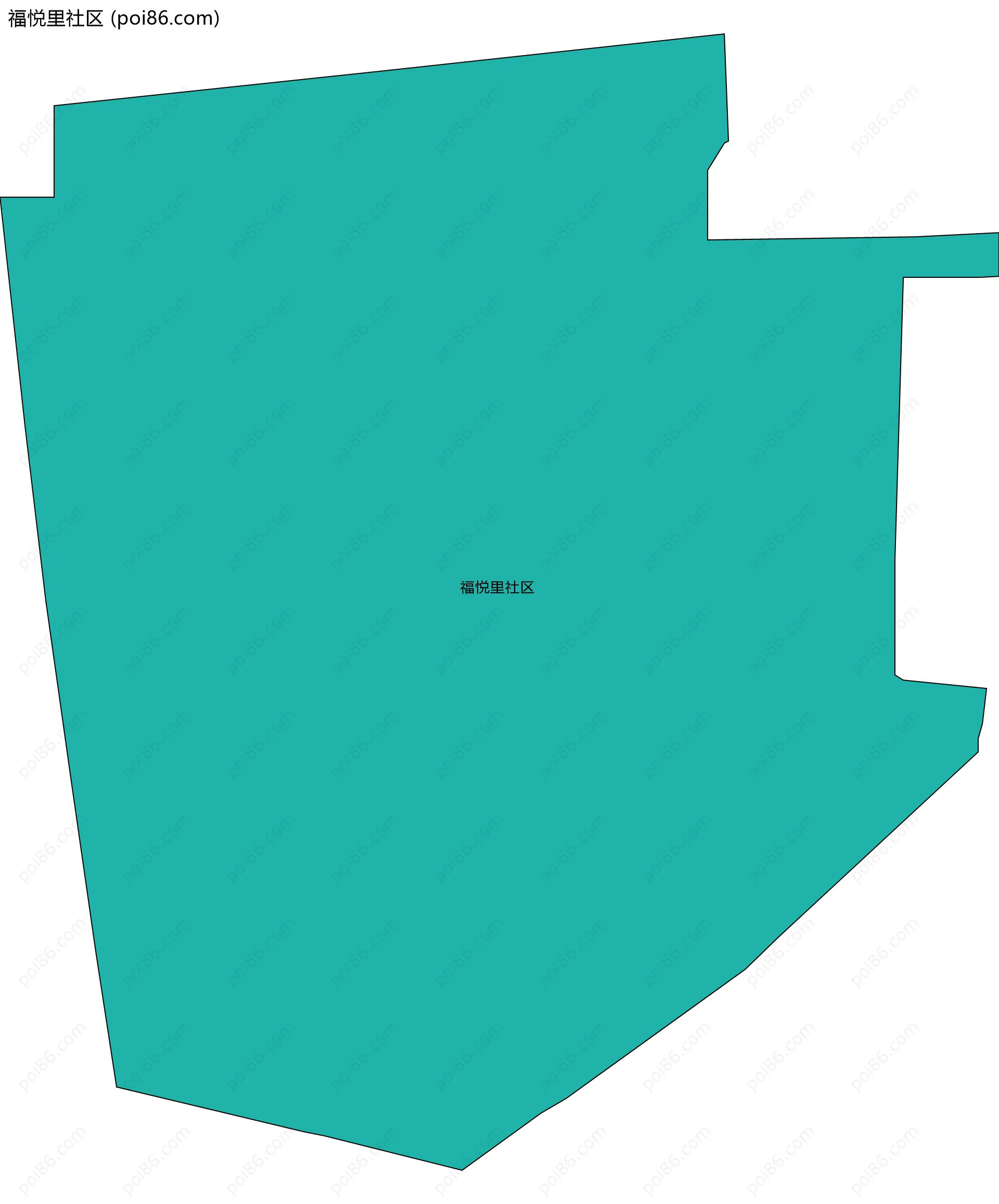 福悦里社区边界地图