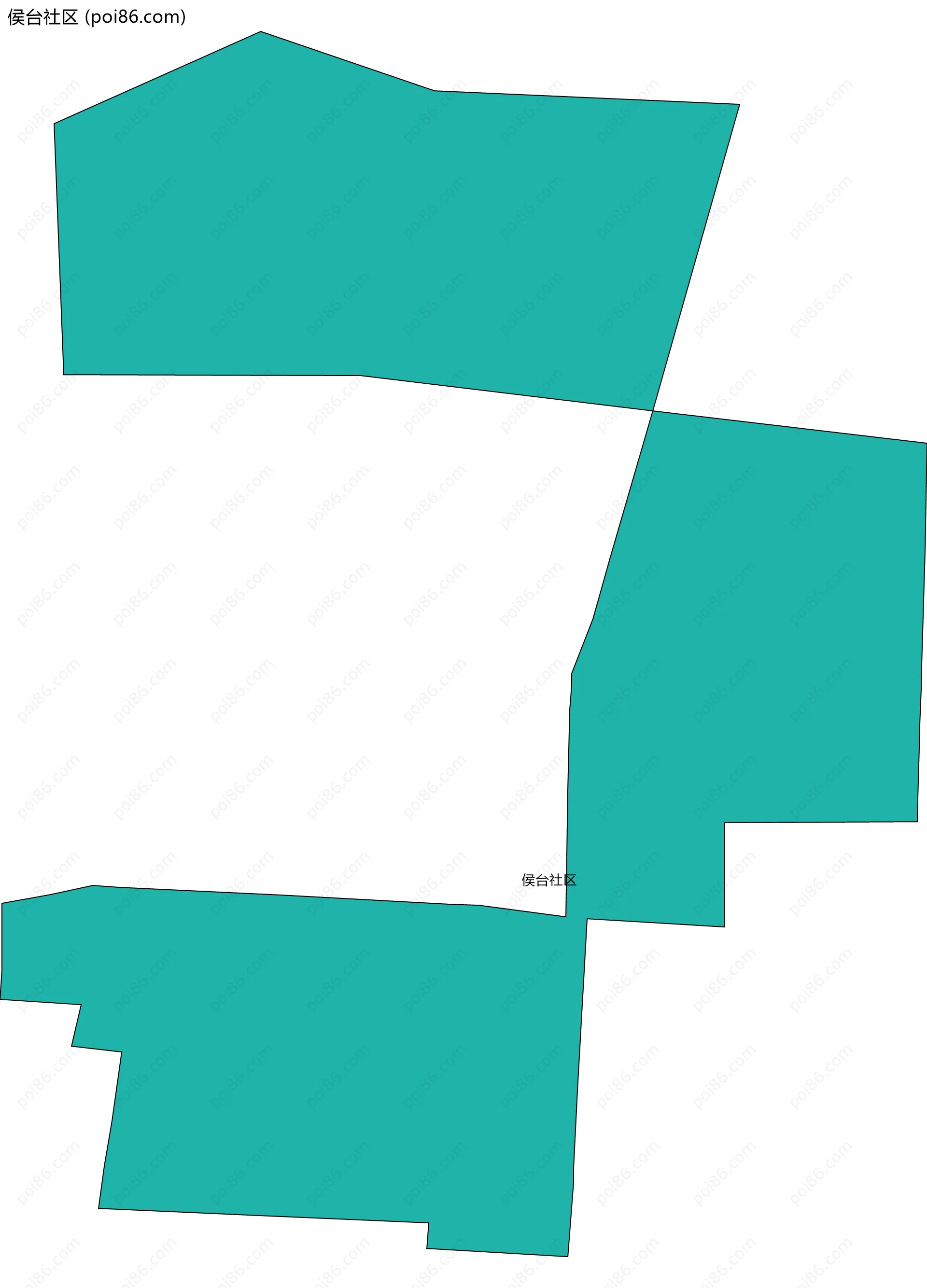 侯台社区边界地图