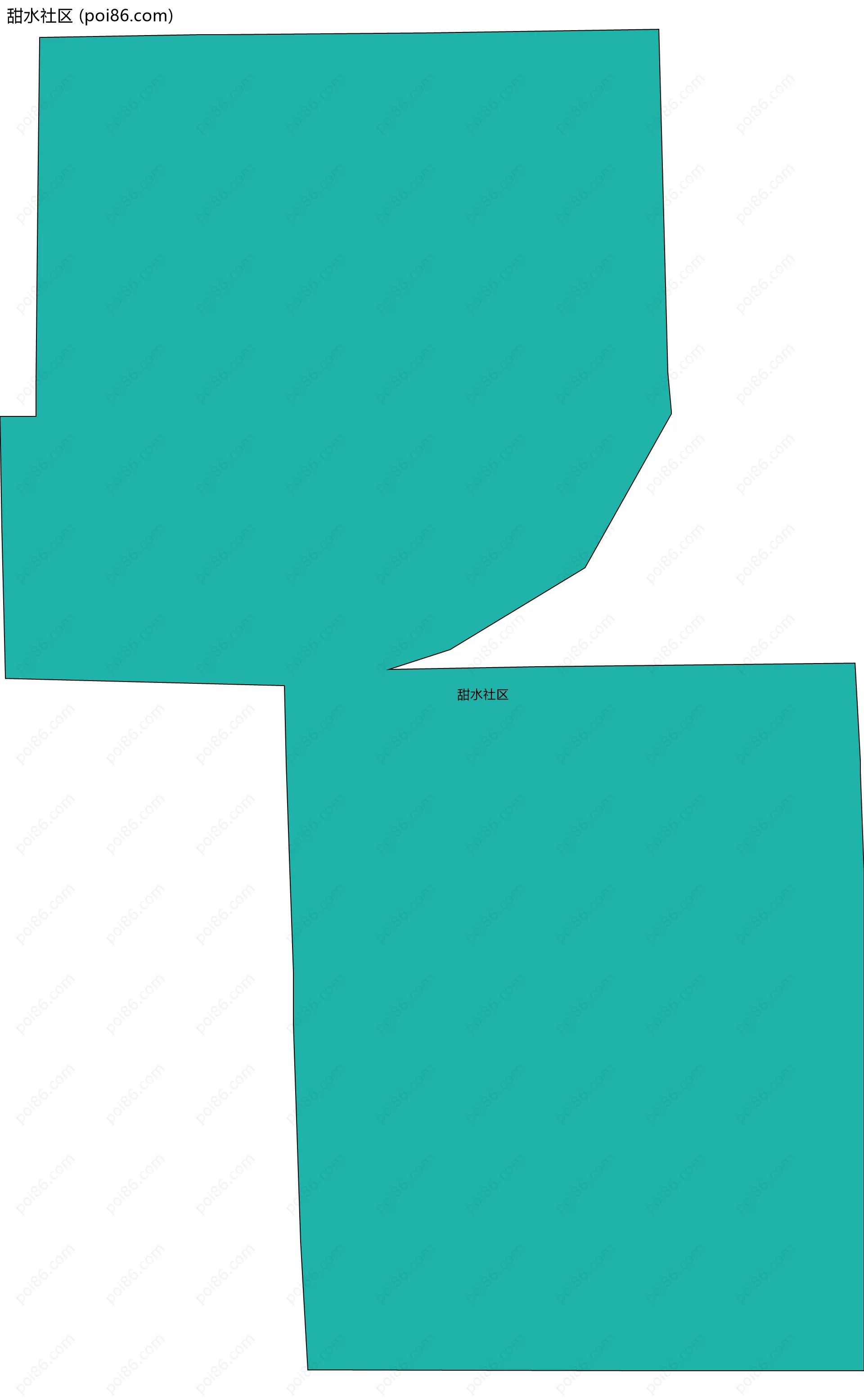 甜水社区边界地图
