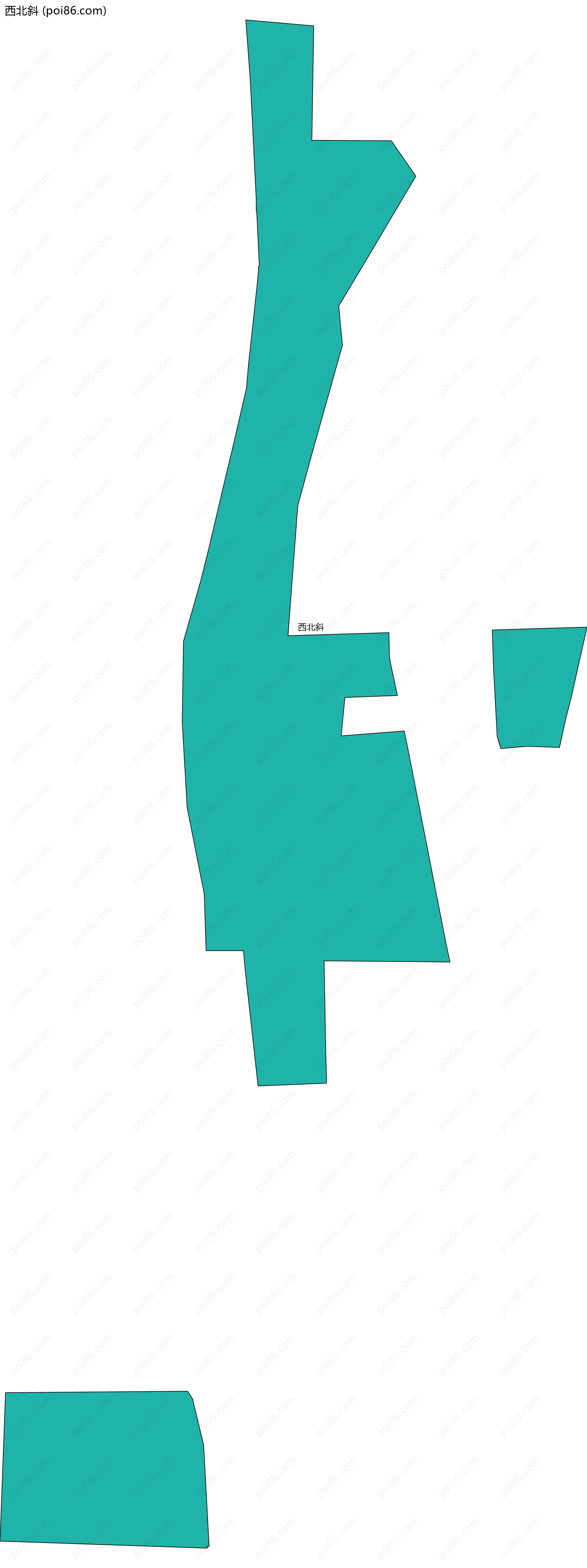 西北斜边界地图