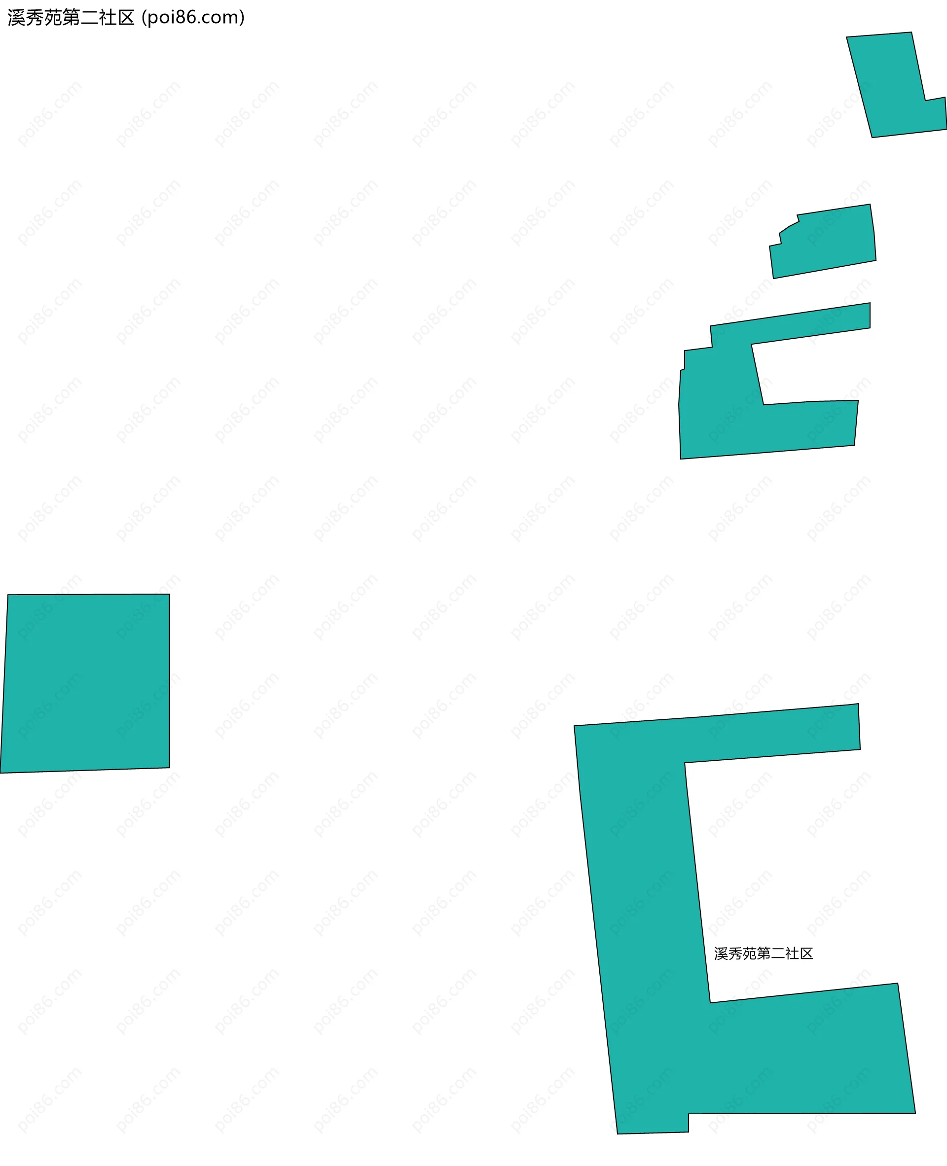 溪秀苑第二社区边界地图