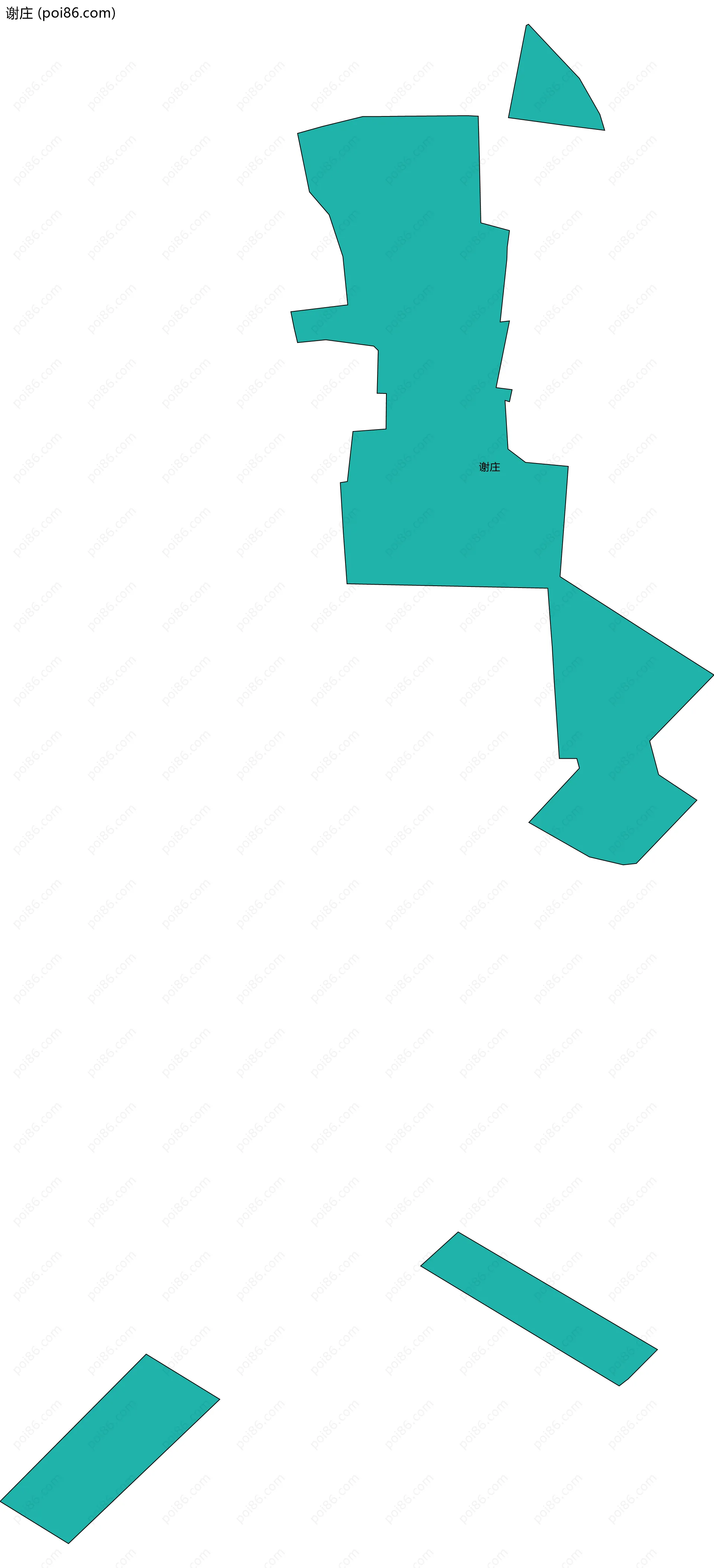 谢庄边界地图