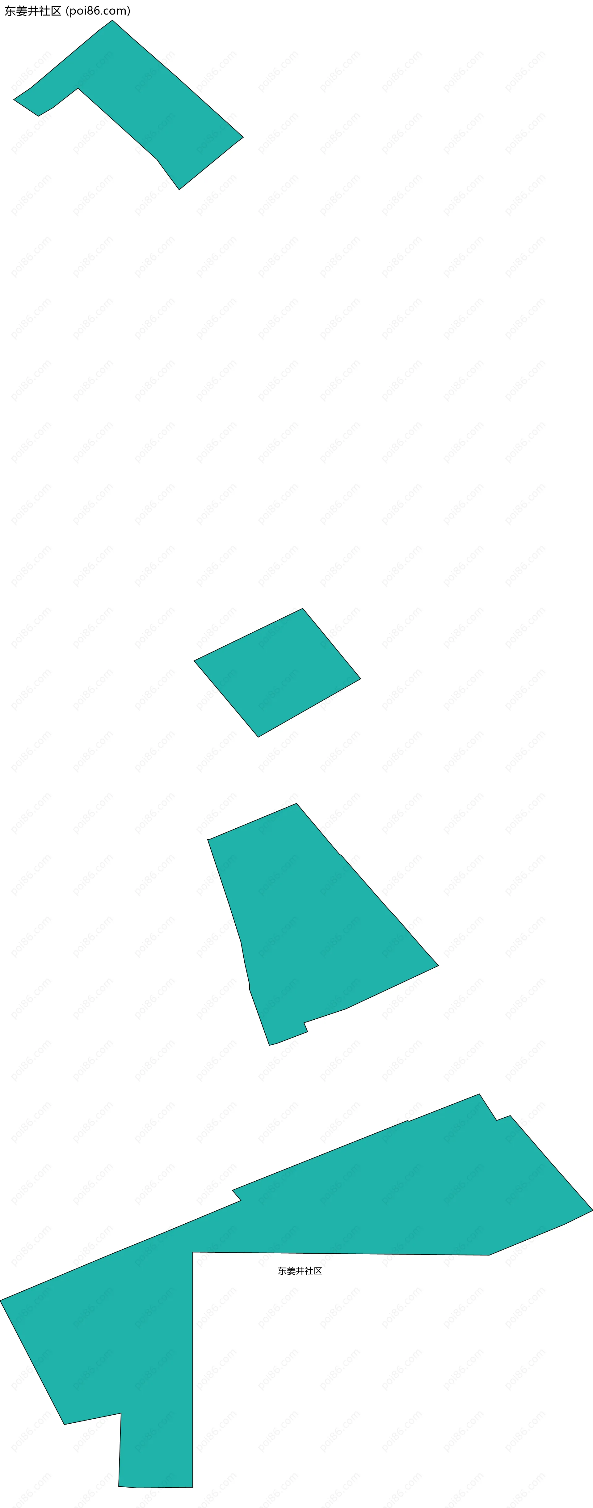 东姜井社区边界地图