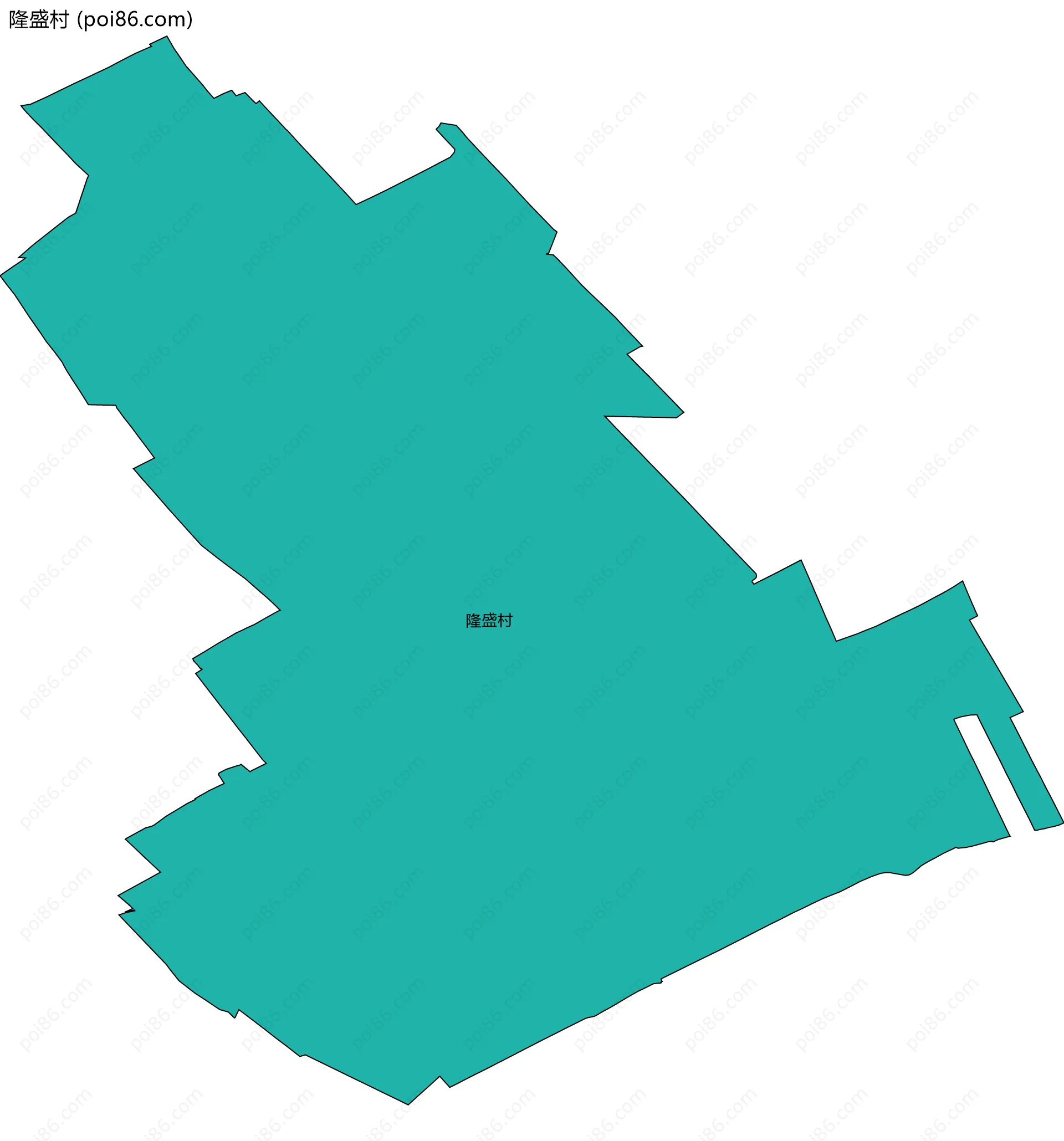 隆盛村边界地图