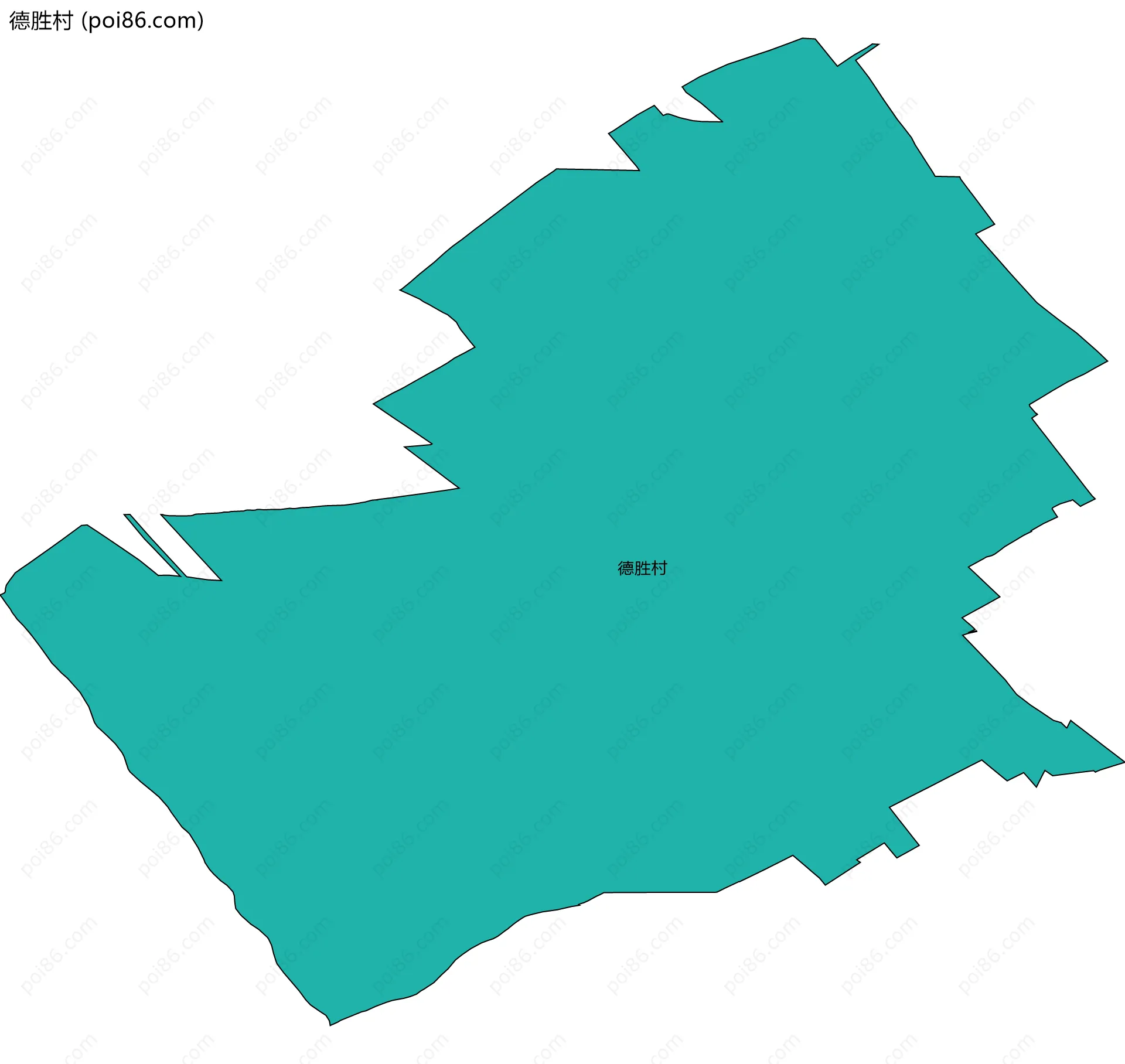 德胜村边界地图