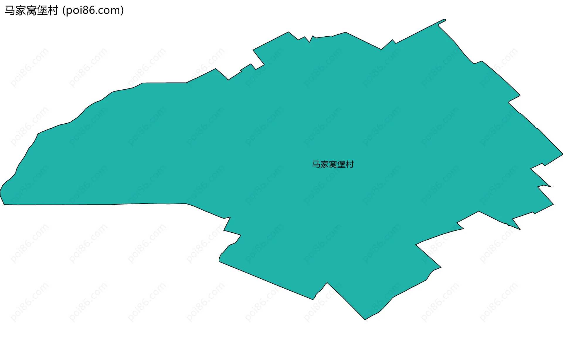 马家窝堡村边界地图