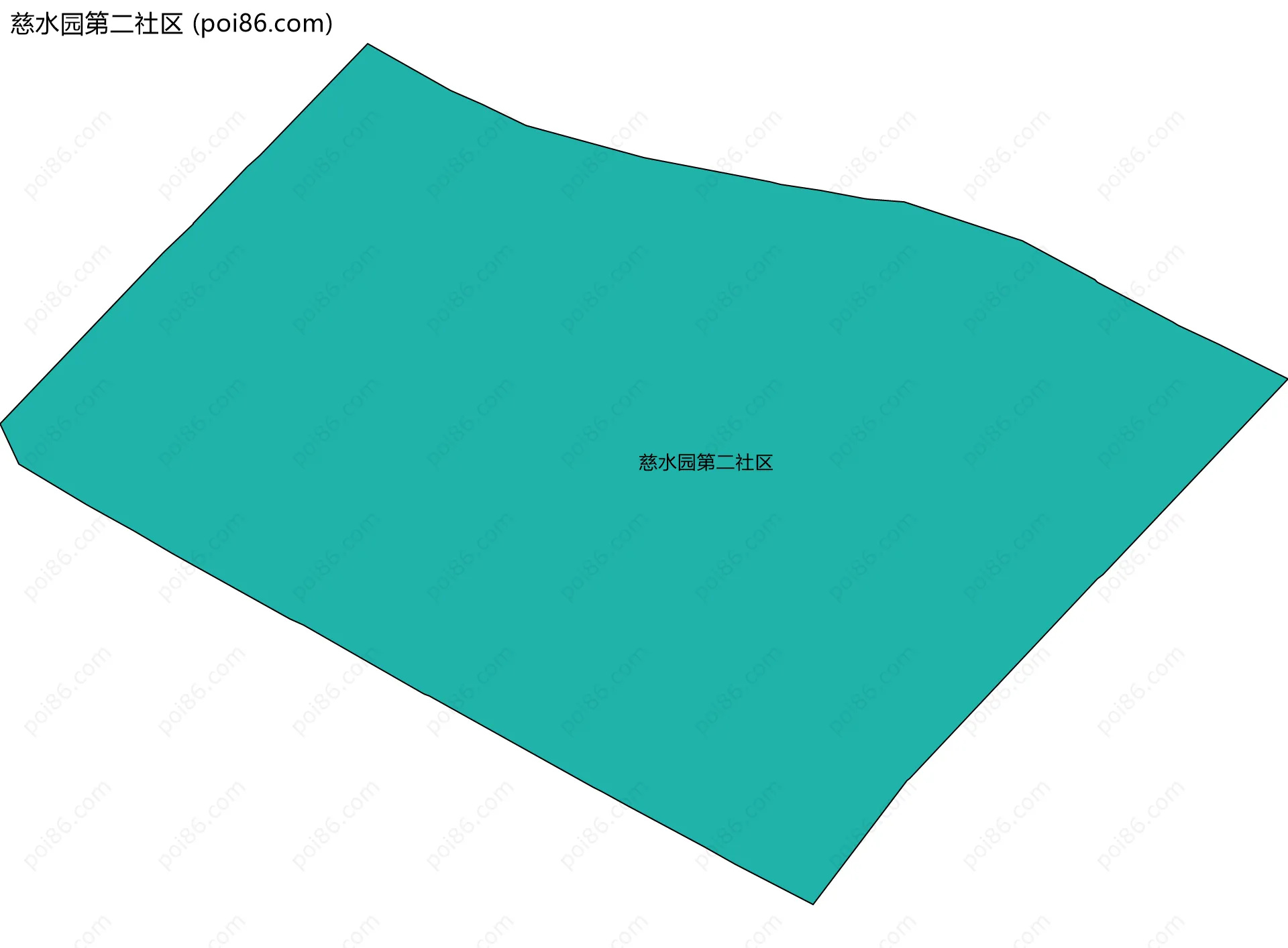 慈水园第二社区边界地图