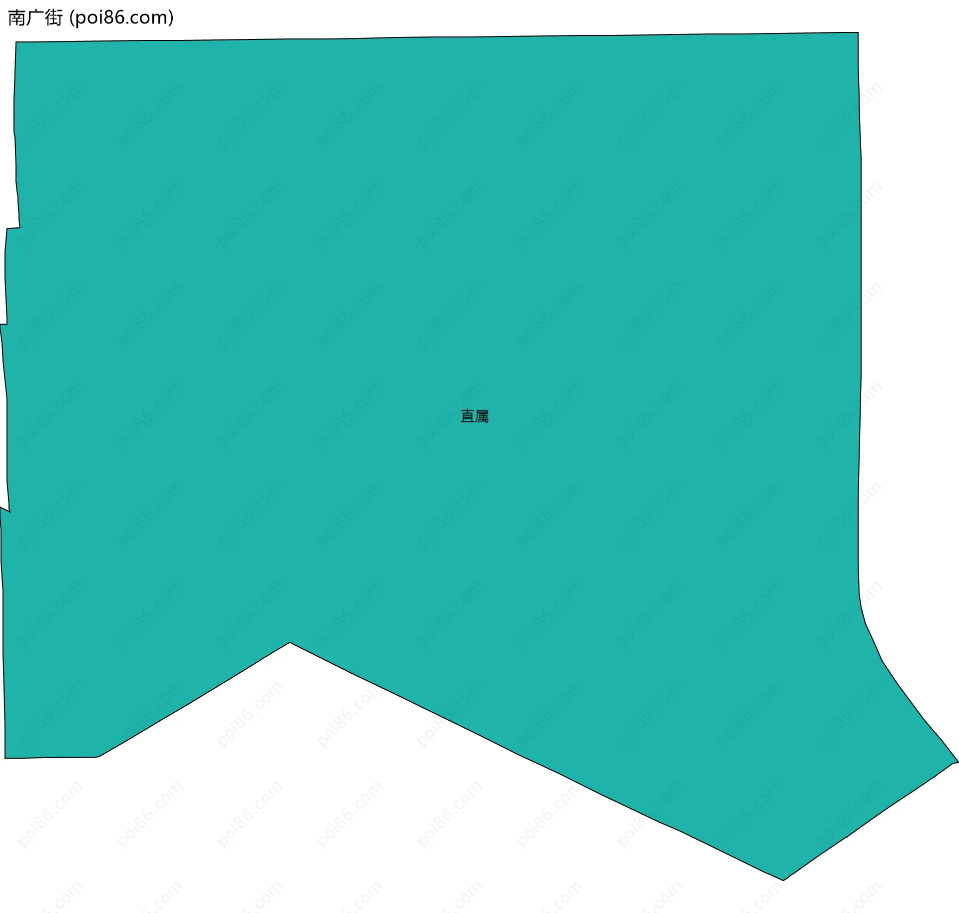 南广街边界地图(五级行政区划)