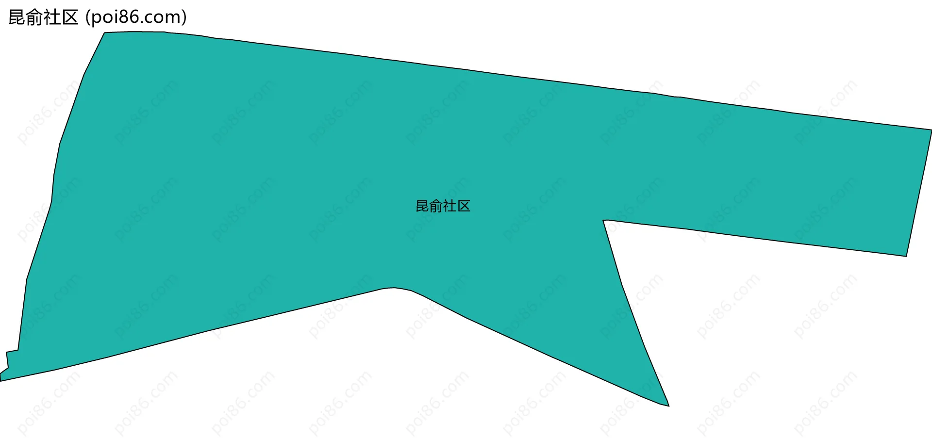 昆俞社区边界地图