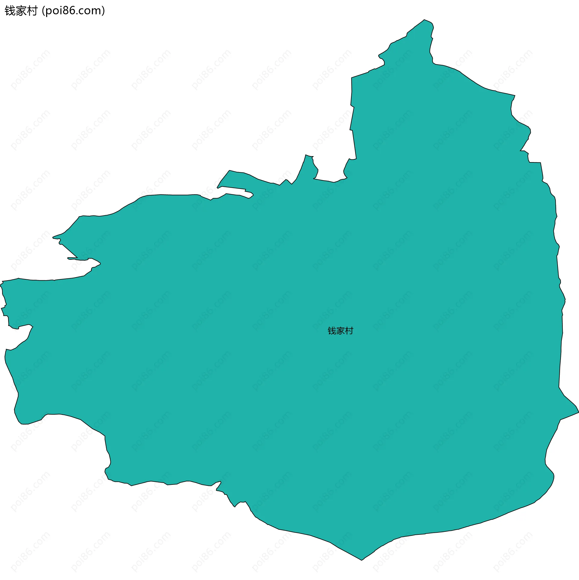 钱家村边界地图