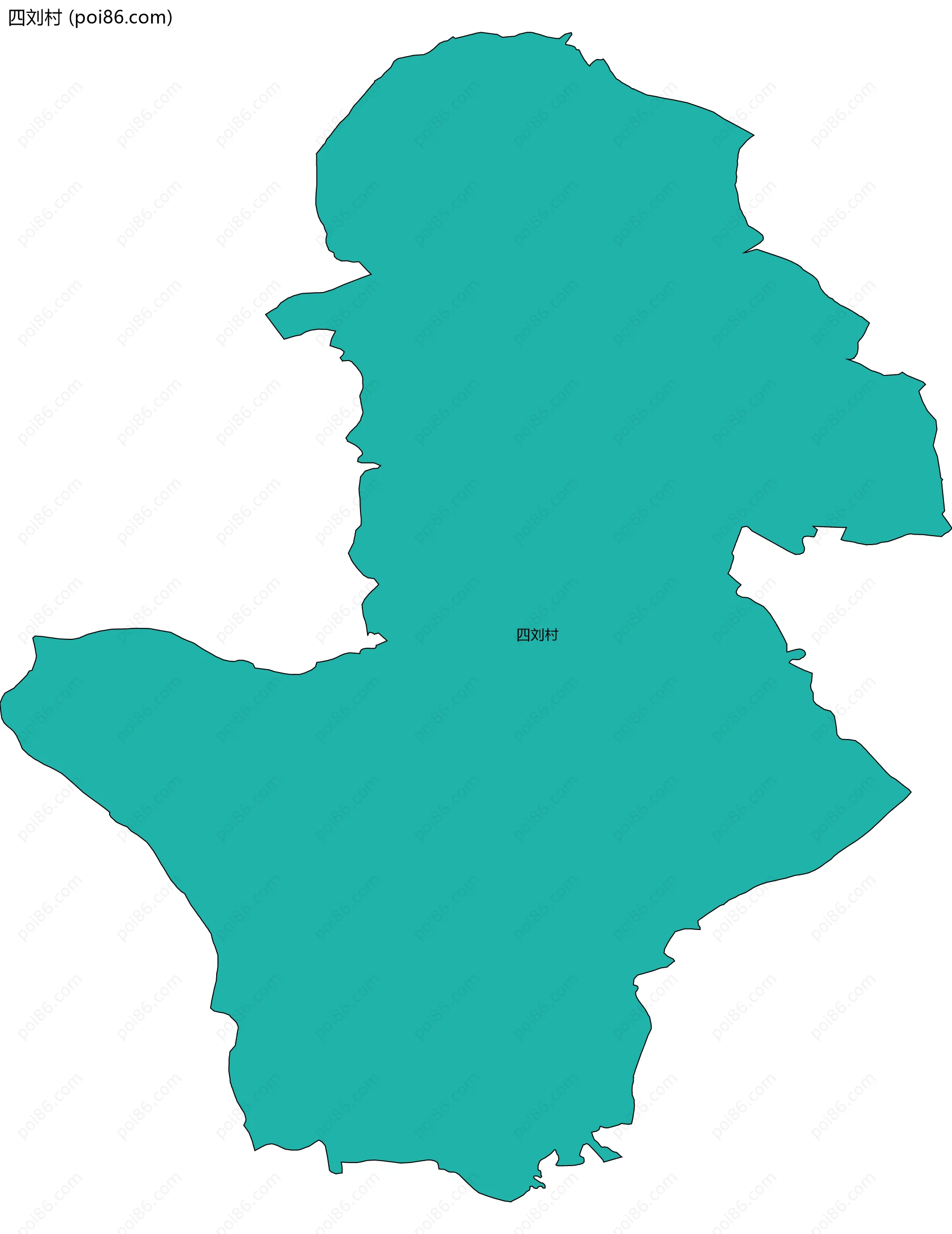 四刘村边界地图