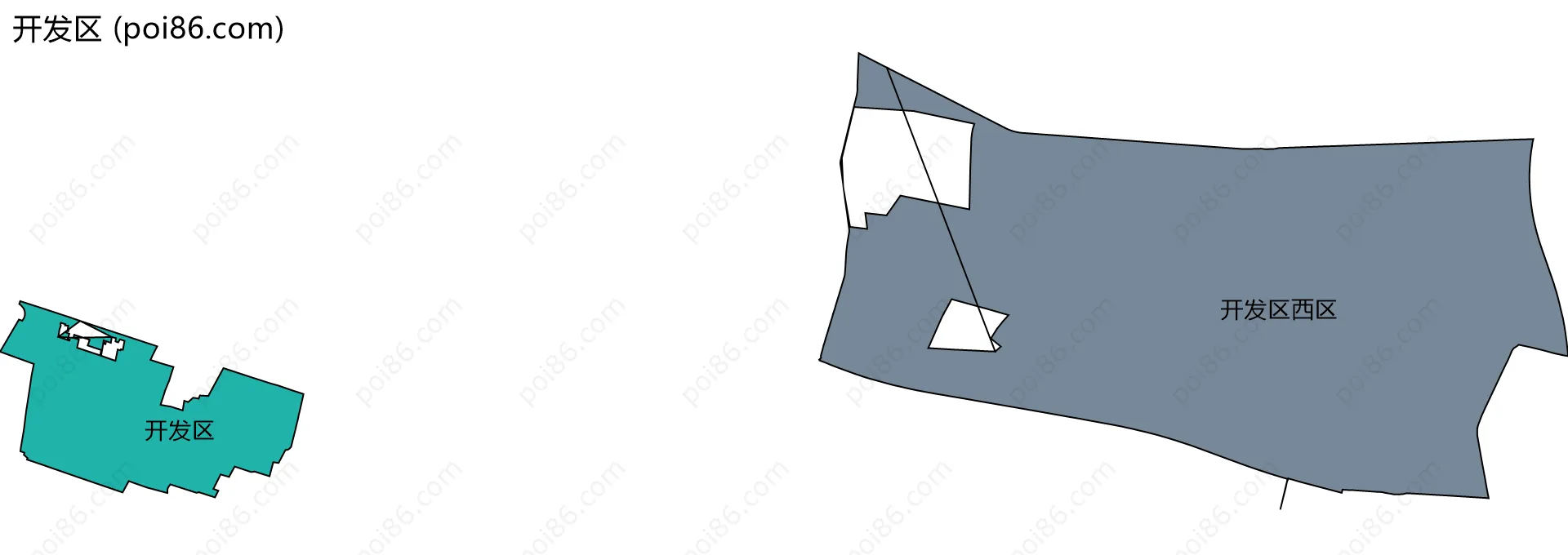 开发区边界地图(五级行政区划)