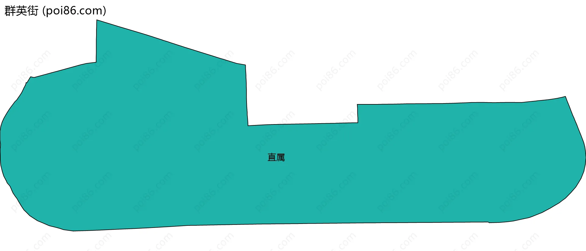 群英街边界地图(五级行政区划)