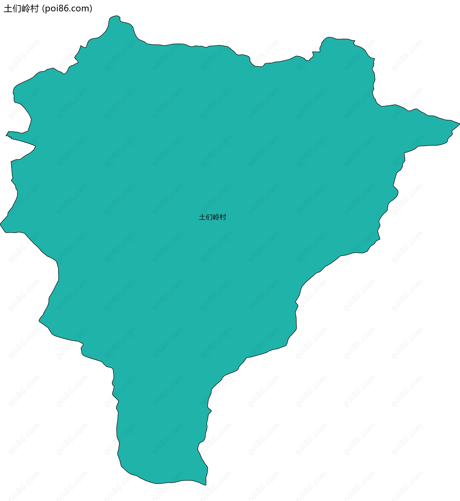 土们岭村边界地图