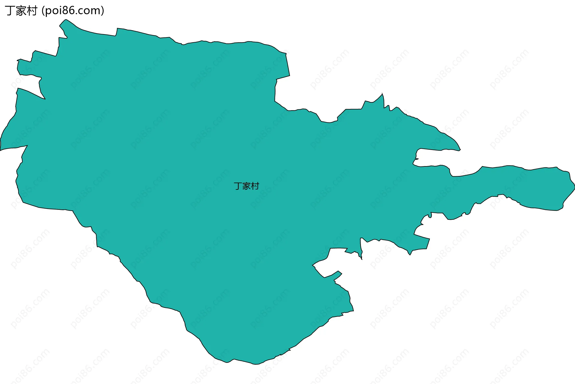 丁家村边界地图