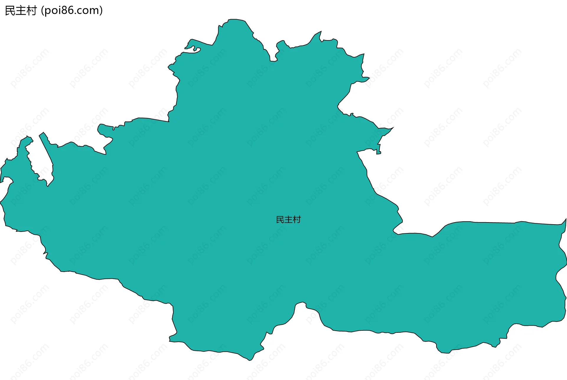 民主村边界地图