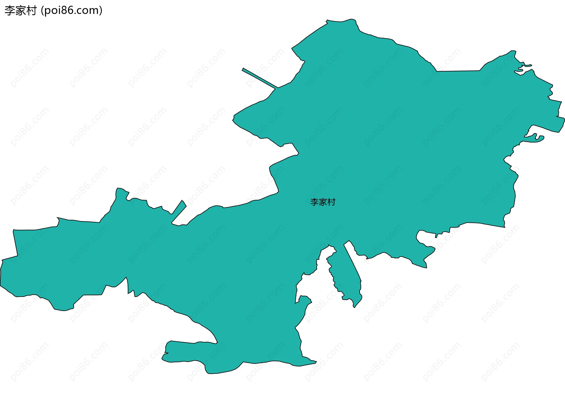 李家村边界地图